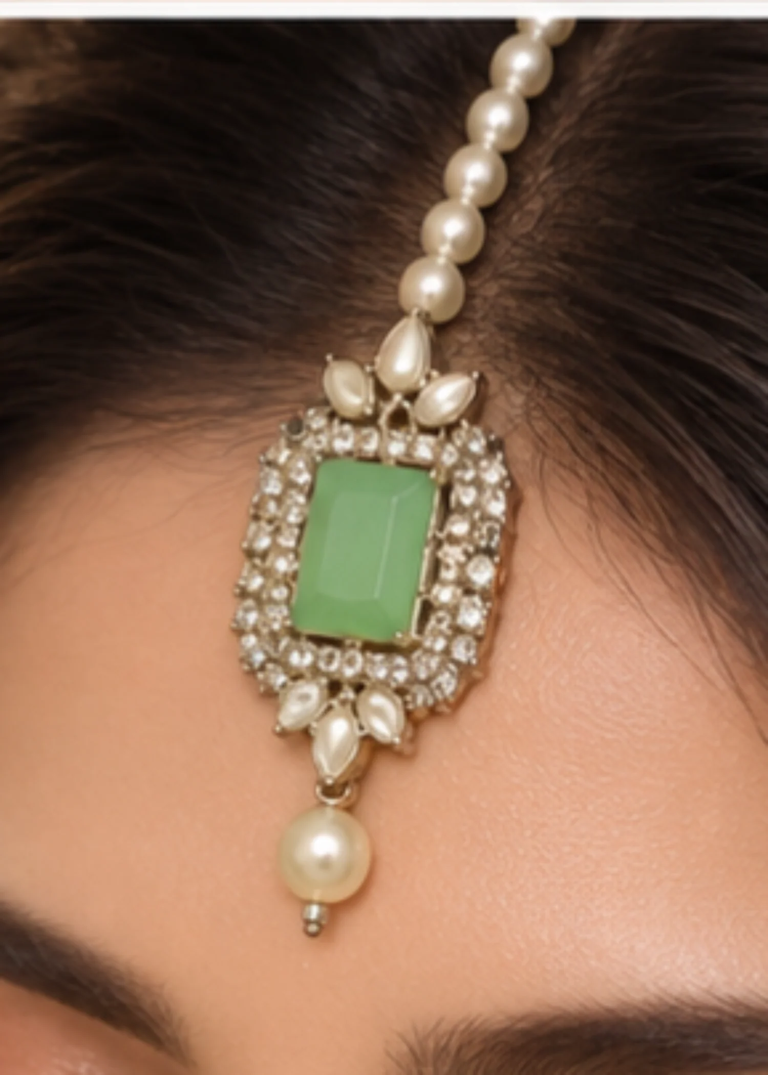 Choker in Pistachio green Color by - Trendy Women Choker CAO1460 - view 3