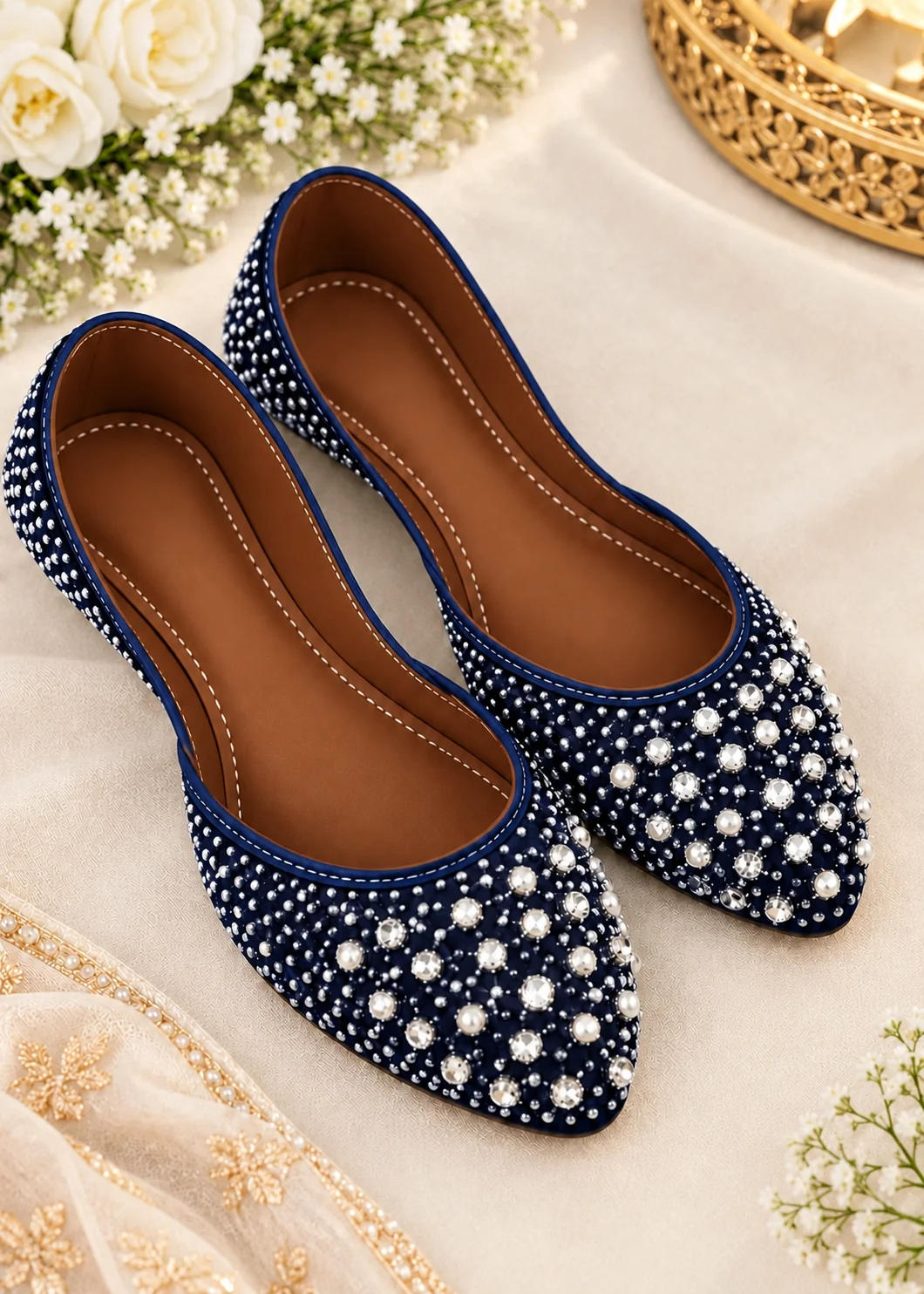 Khussa in Blue by - High Quality Women Khussa LUU0237 - view 3