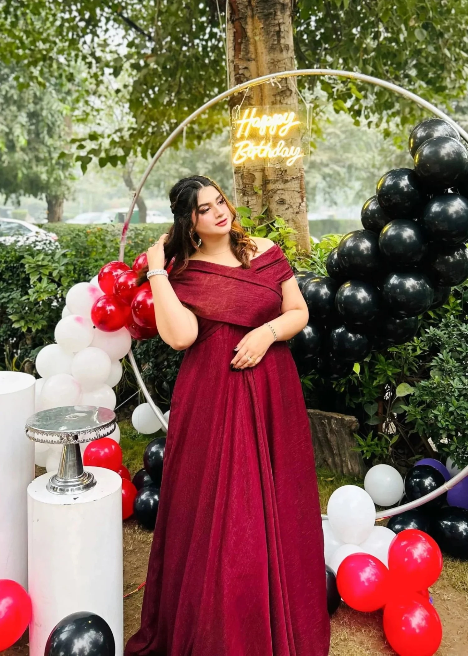 moonlight Dress in Maroon - view 4