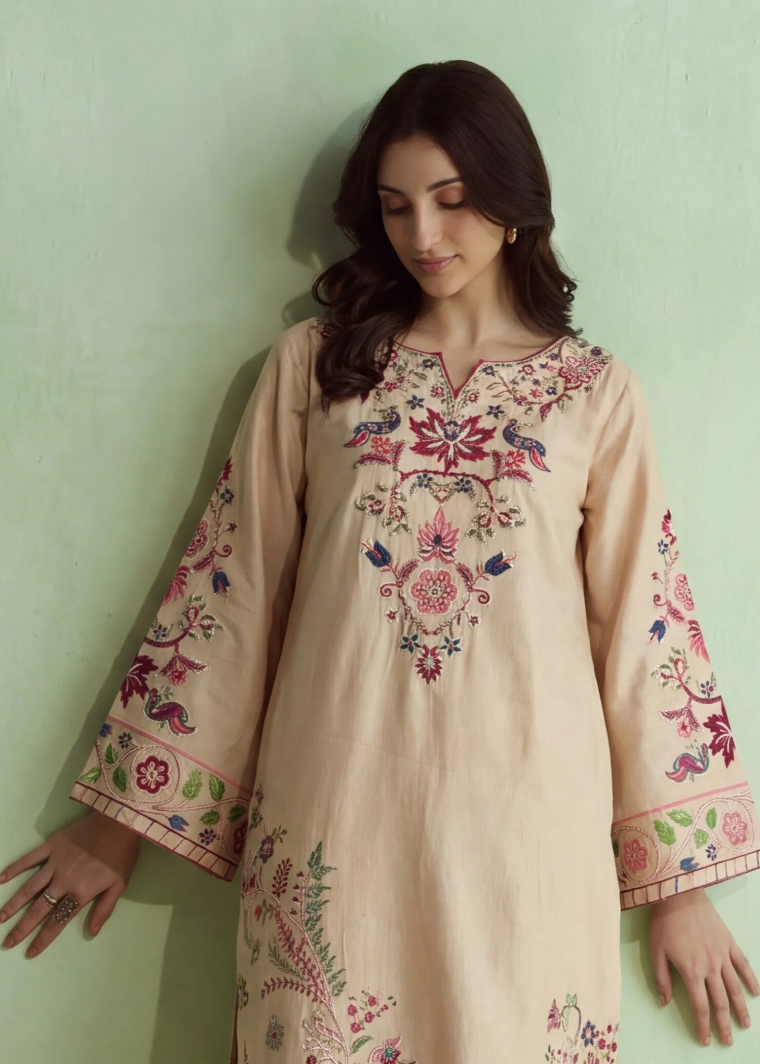 lawn Kurta Set in Pearl white - view 7