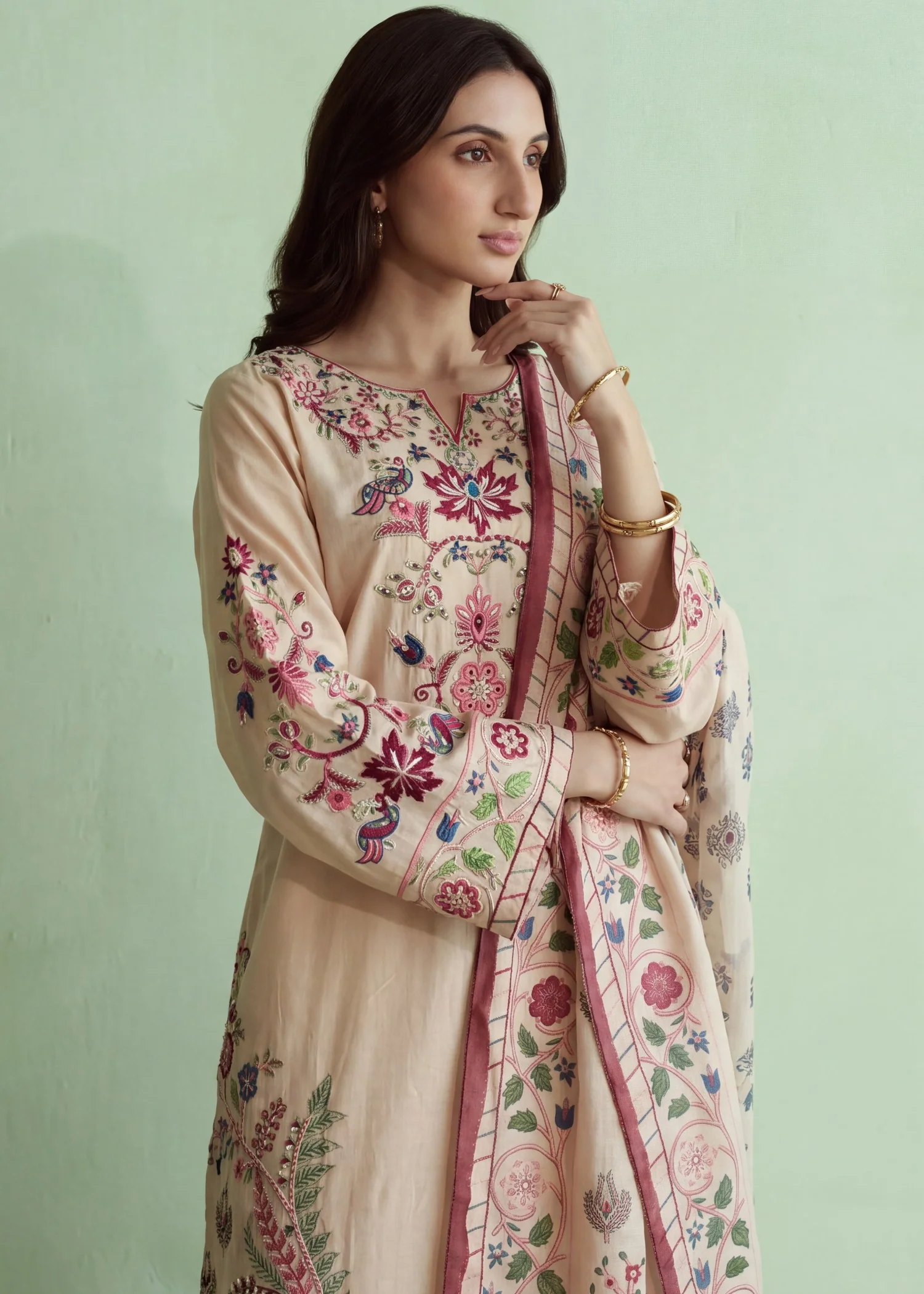 lawn Kurta Set in Pearl white - view 3
