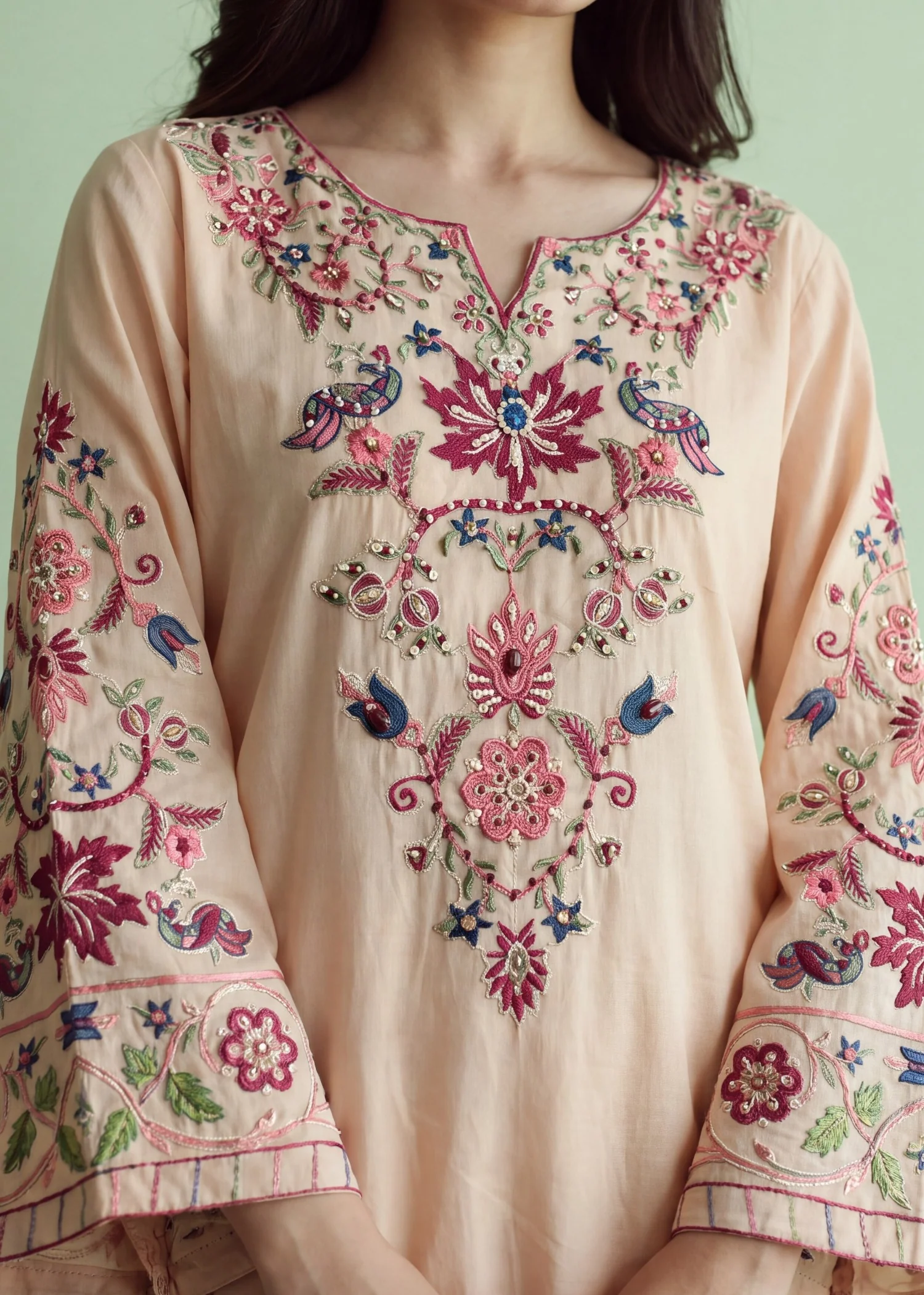 lawn Kurta Set in Pearl white - view 4
