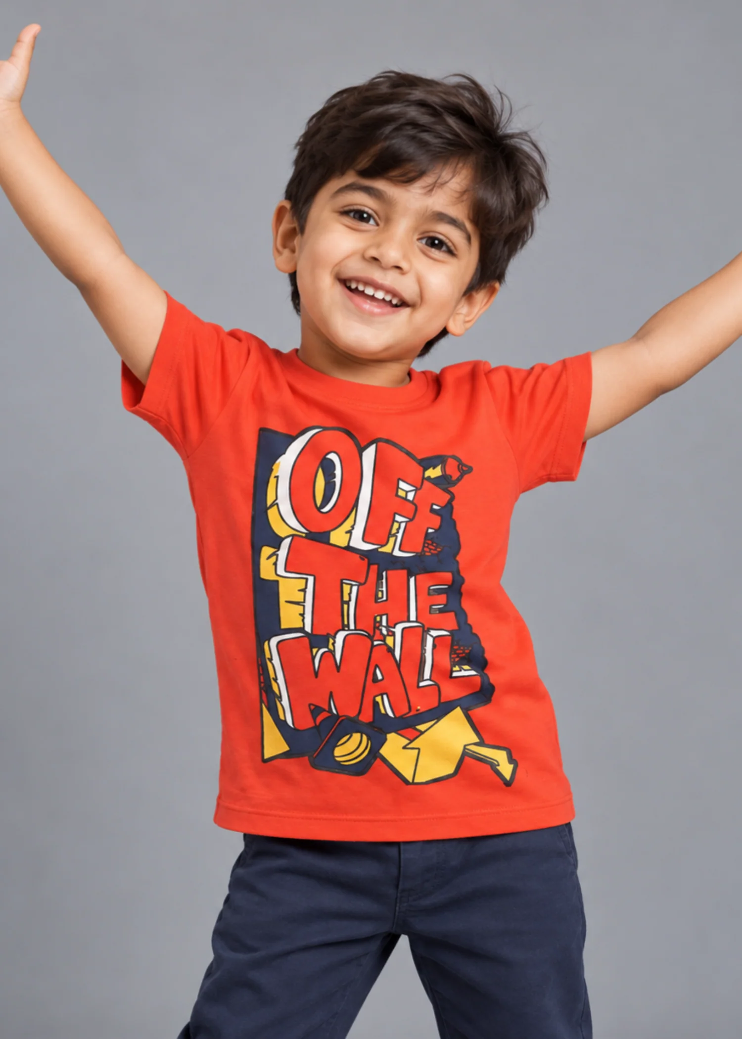 cotton jersey T Shirt in Orange - view 5