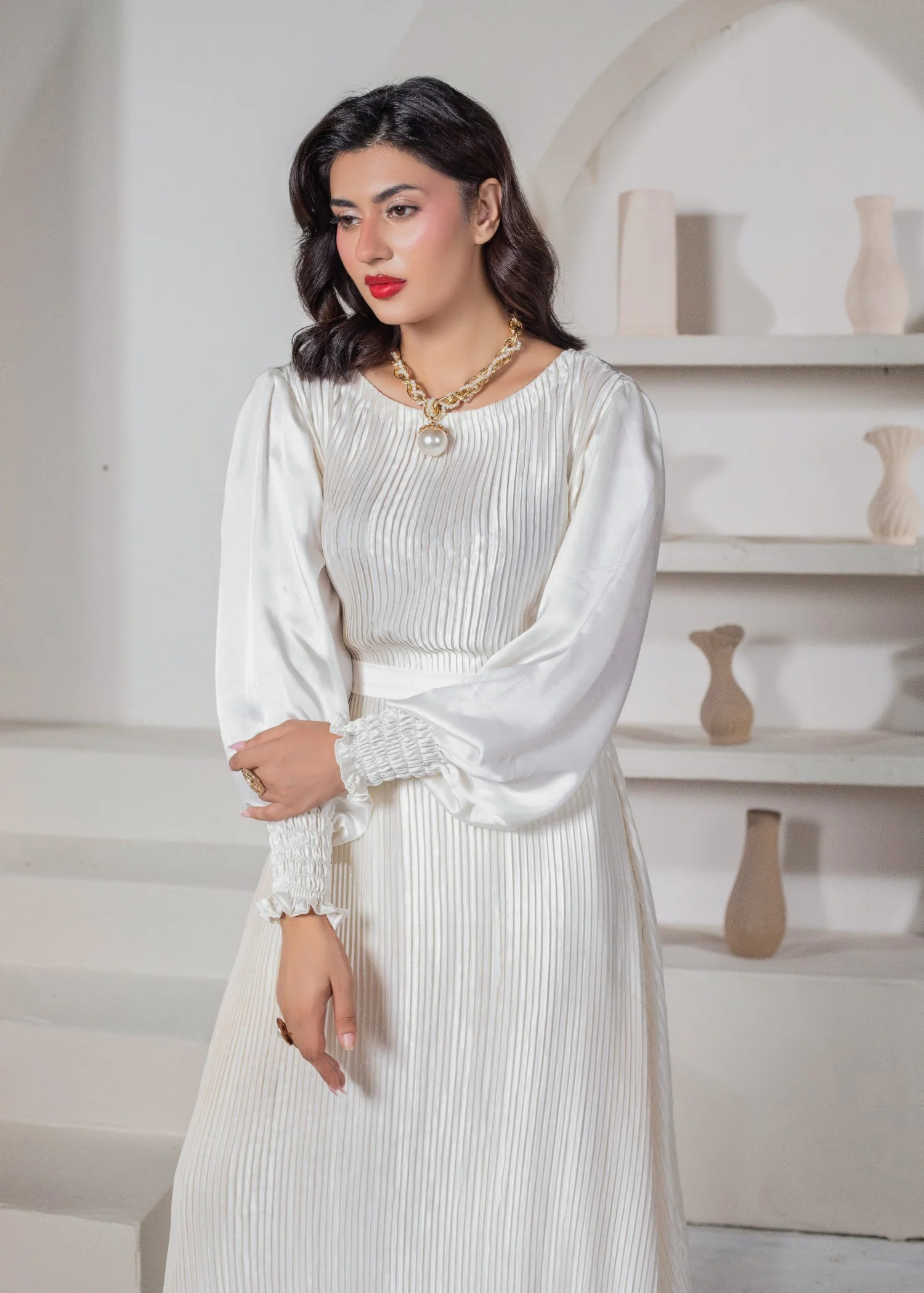 charmuse/shamooz Dress in Ivory - view 6
