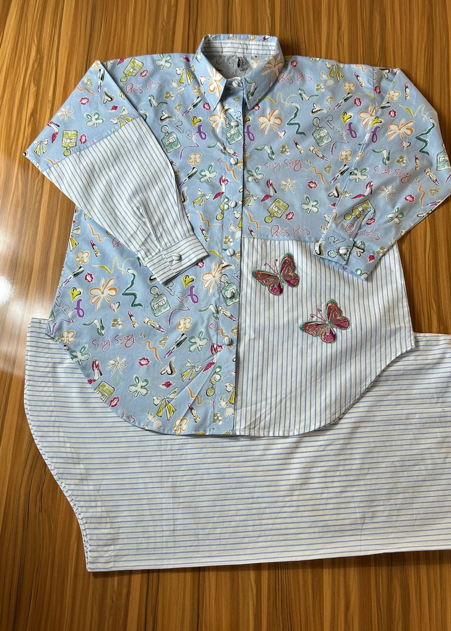 cotton Co Ord Sets in Ice blue - view 2