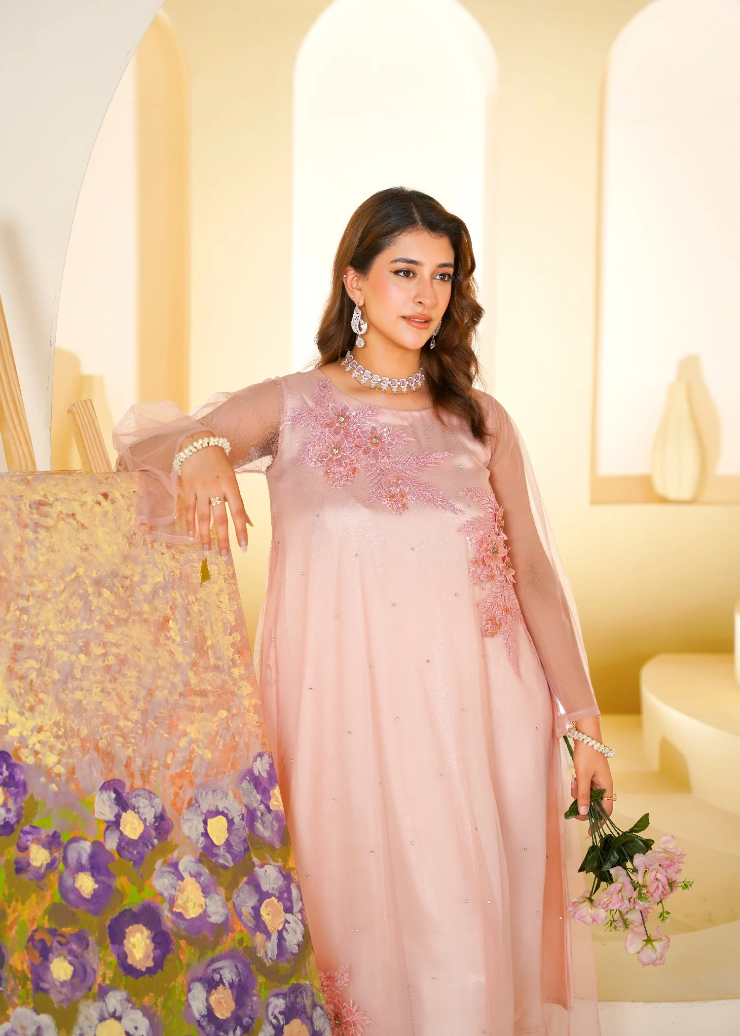 charmuse/shamooz Maxi in Blush pink - view 6