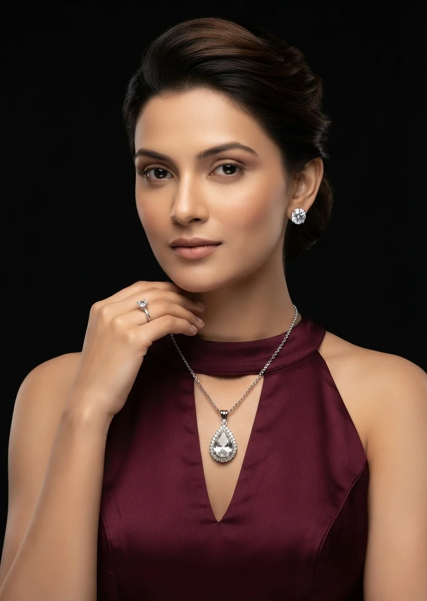 Jewelry Set in White Color by - Trendy Women Jewelry Set JSI2437 - jewelry sets for women at ShoplyHub