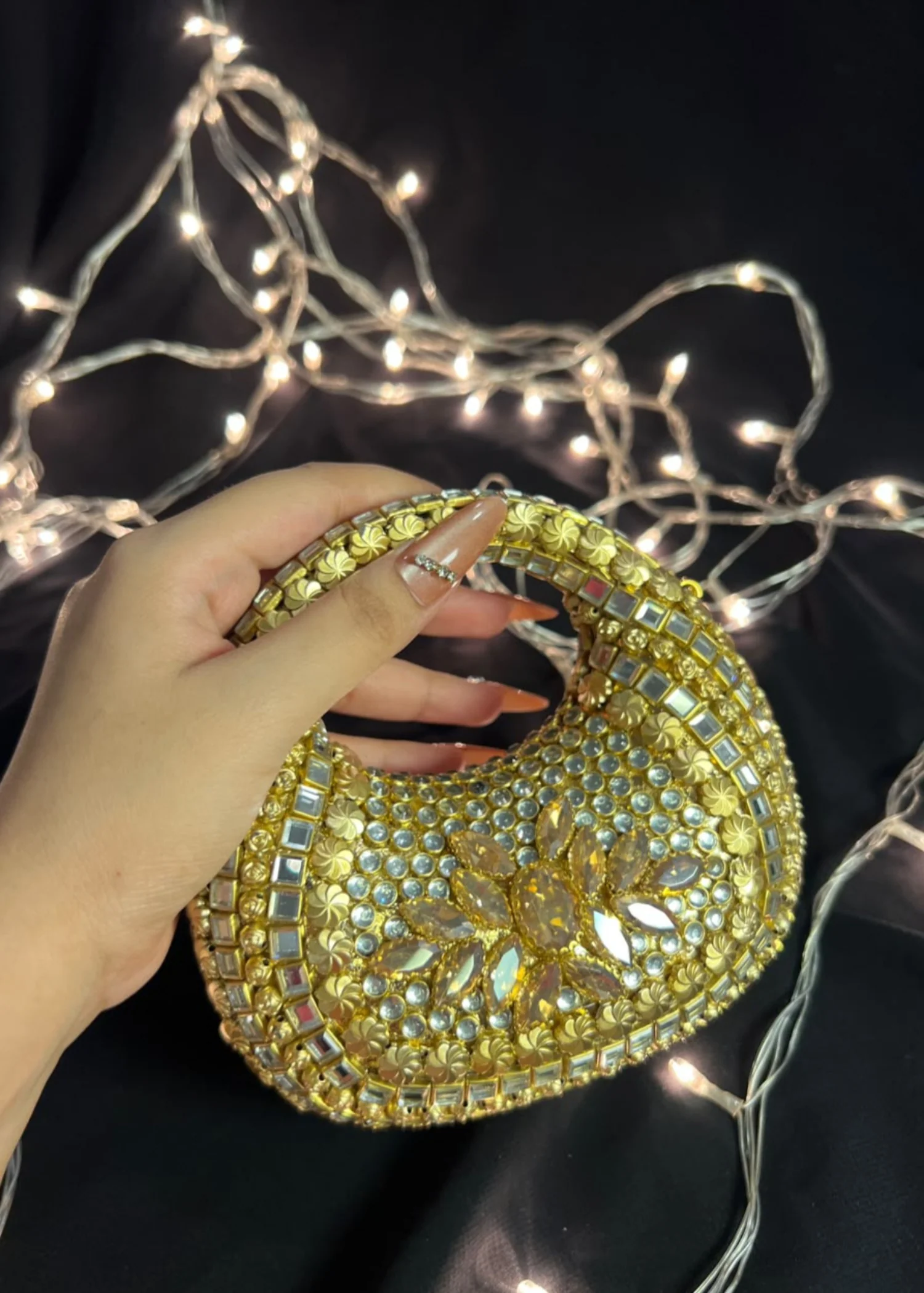 Clutch in Gold Color by - Trendy Women Clutch STV7889 - view 3