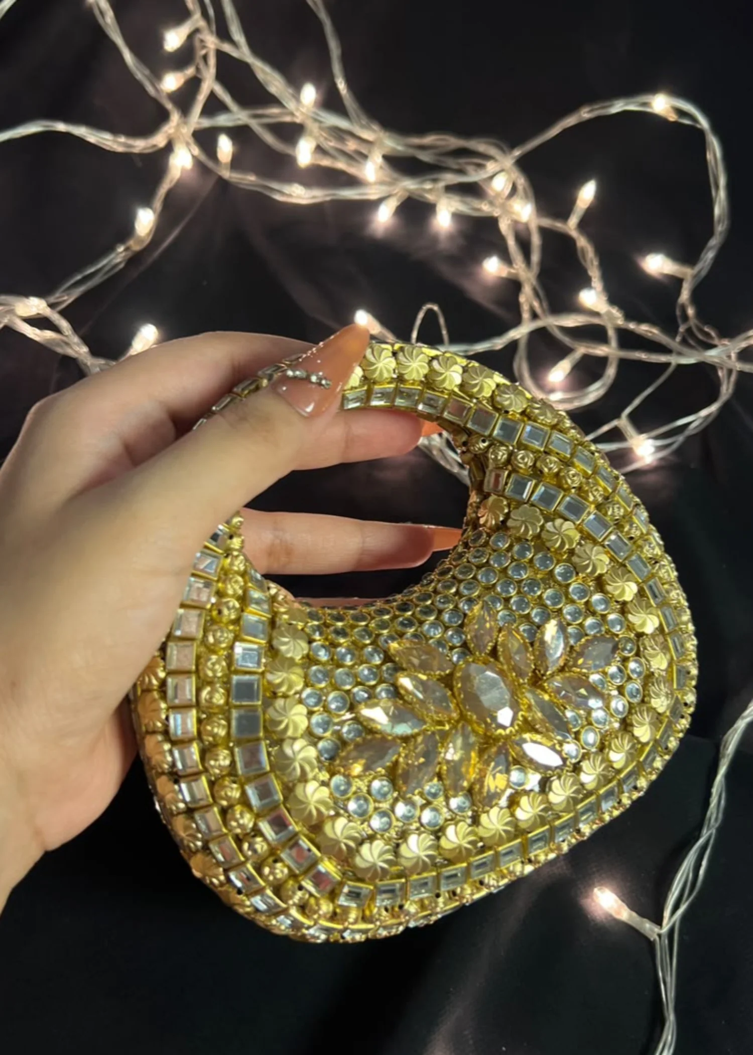 Clutch in Gold Color by - Trendy Women Clutch STV7889 - view 2