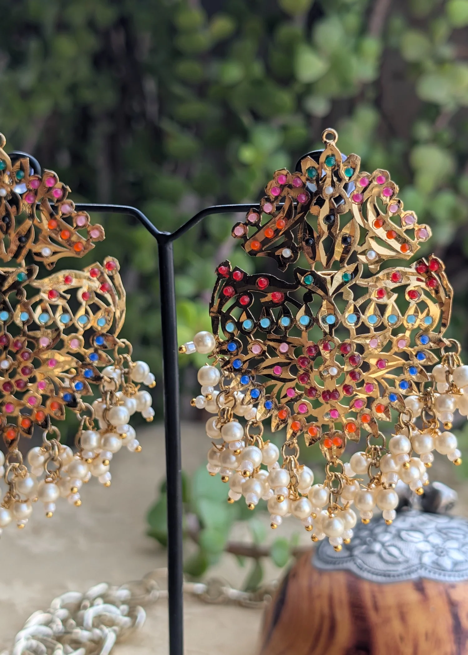 Earrings in Multi Color by - Trendy Women Earrings ISU1368 - view 3