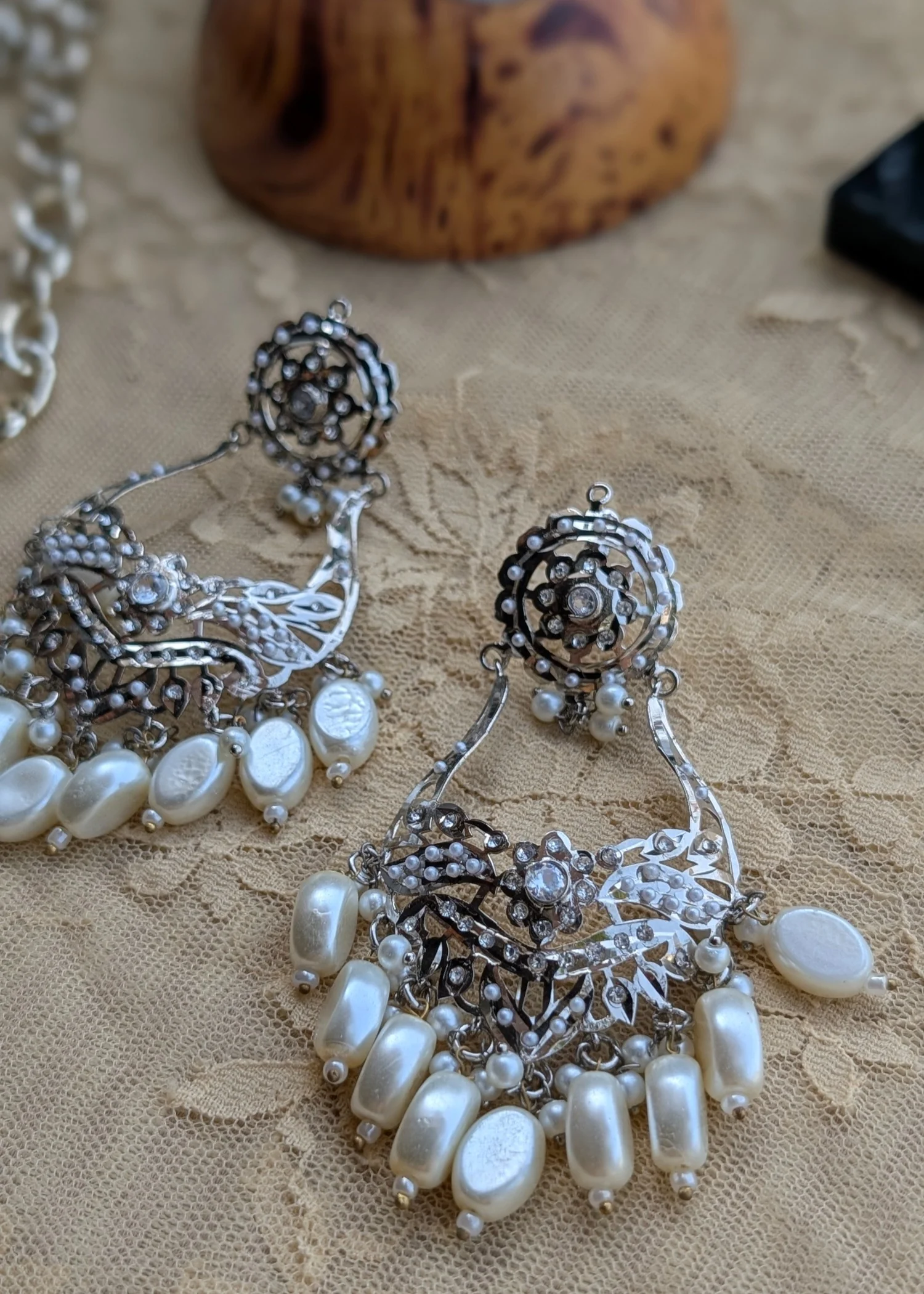 Earrings in Silver Color by - Trendy Women Earrings JLU9823 - view 2