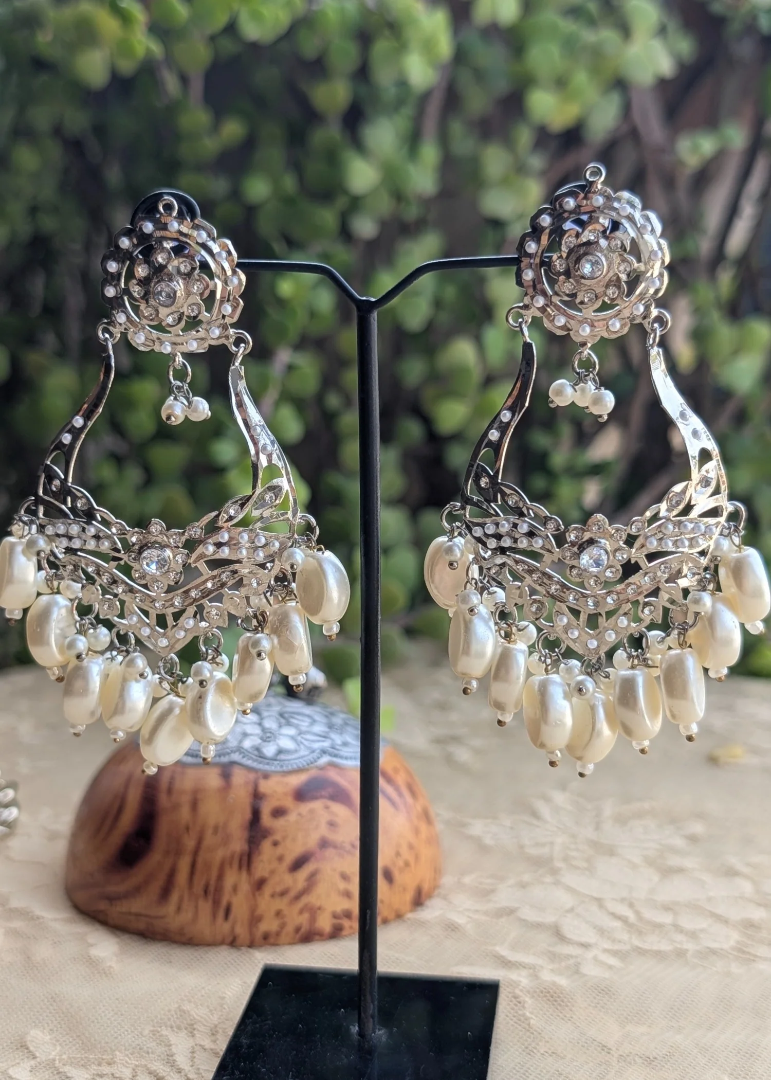 Earrings in Silver Color by - Trendy Women Earrings JLU9823 - view 3