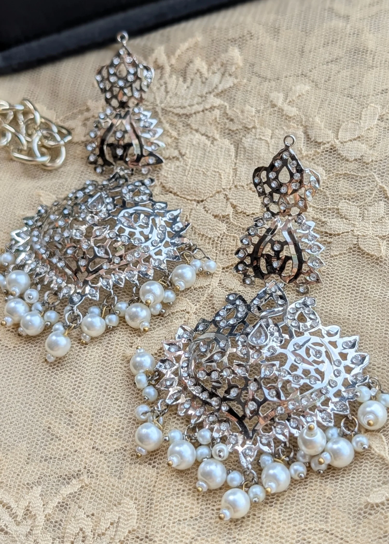 Earrings in Silver Color by - Trendy Women Earrings OIN0744 - view 3