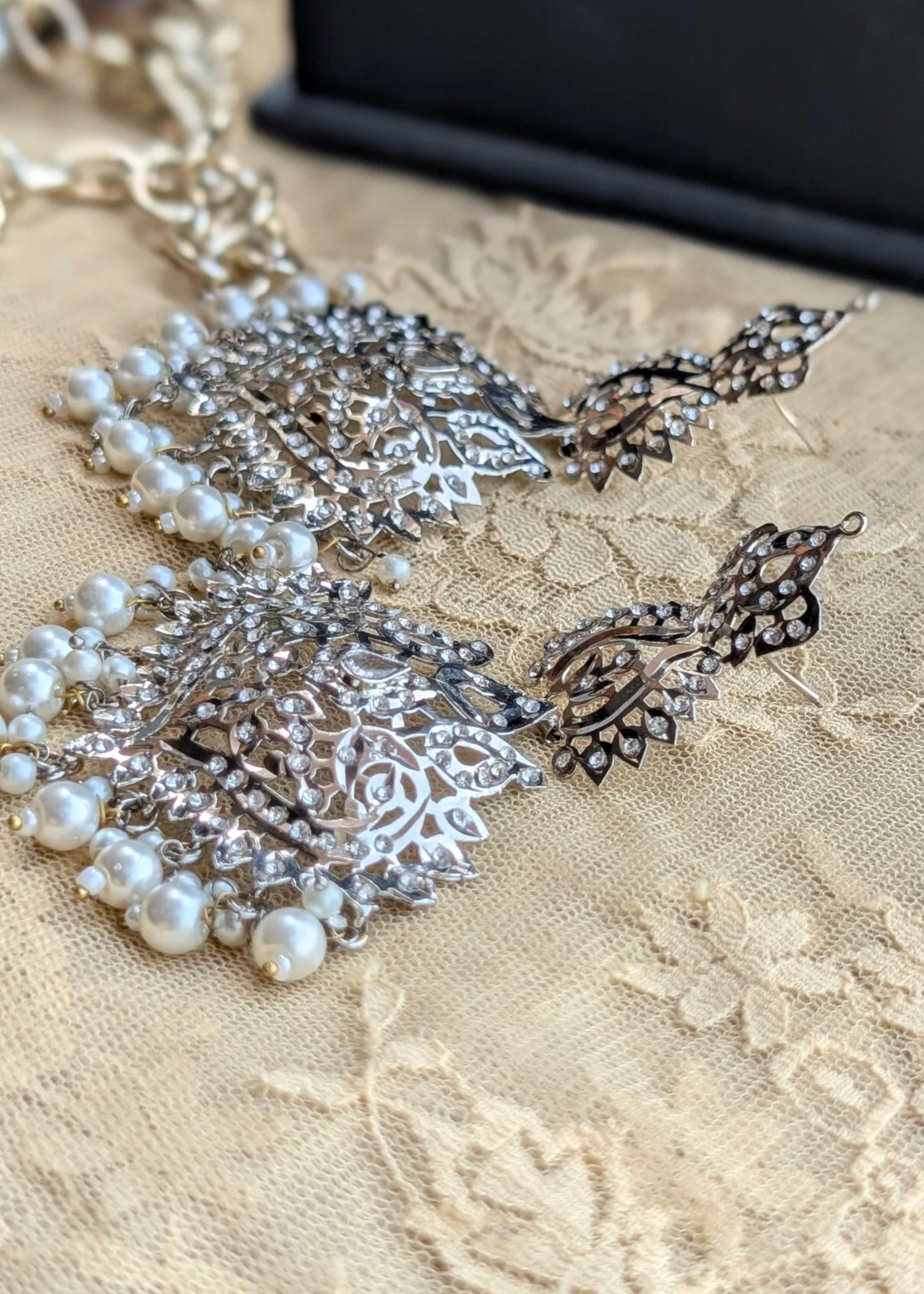 Earrings in Silver Color by - Trendy Women Earrings OIN0744 - view 2