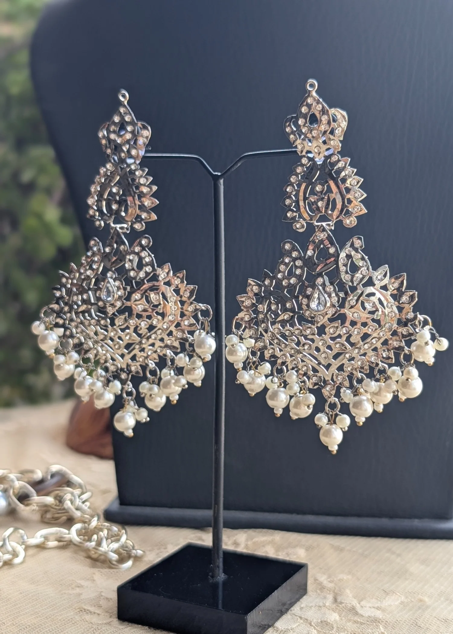 Earrings in Silver Color by - Trendy Women Earrings OIN0744