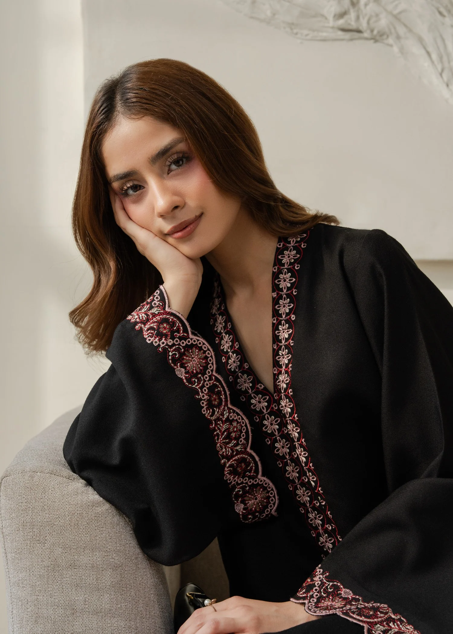 karandi Kurta Set in Black - view 3