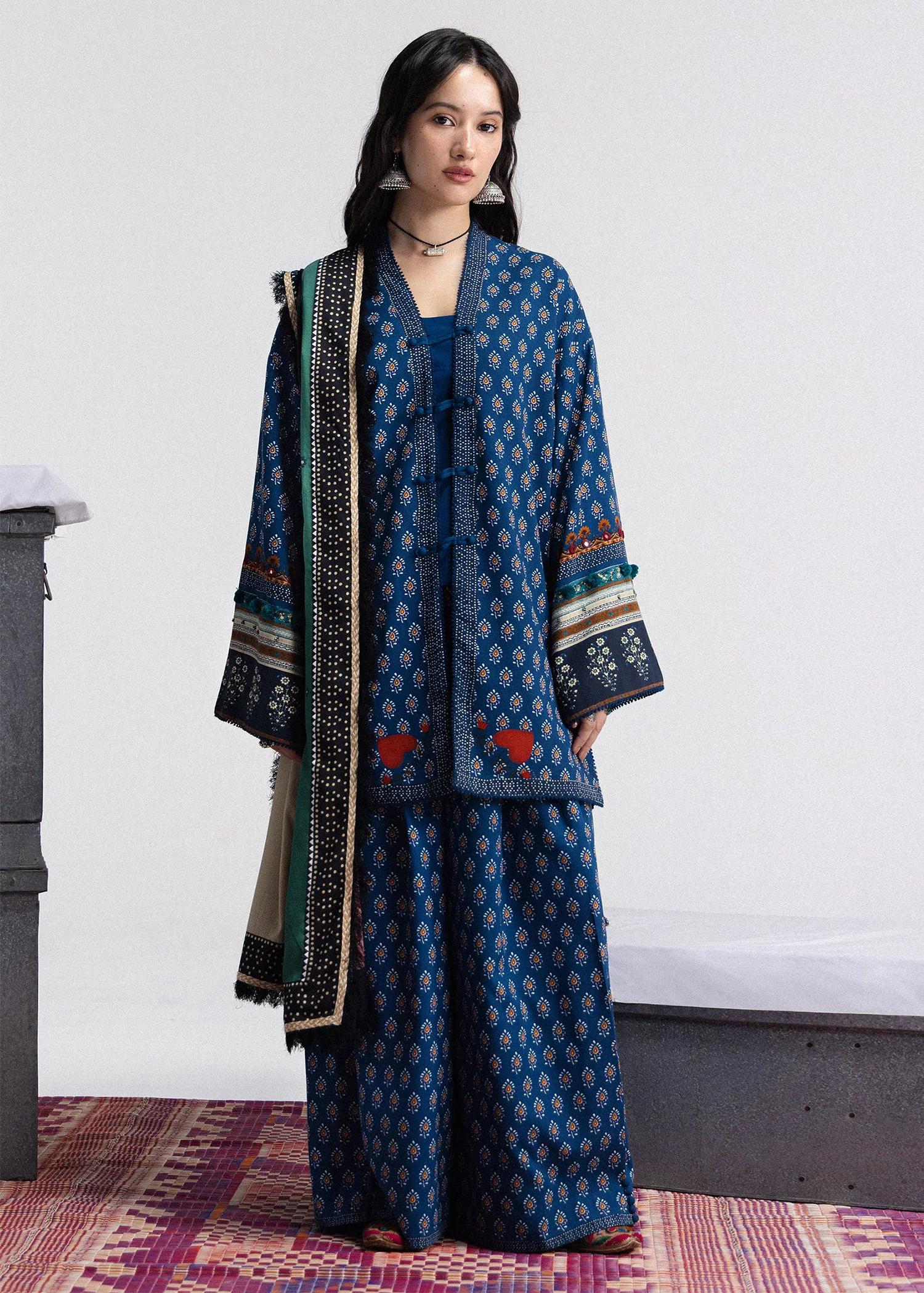 linen Unstitched in Blue