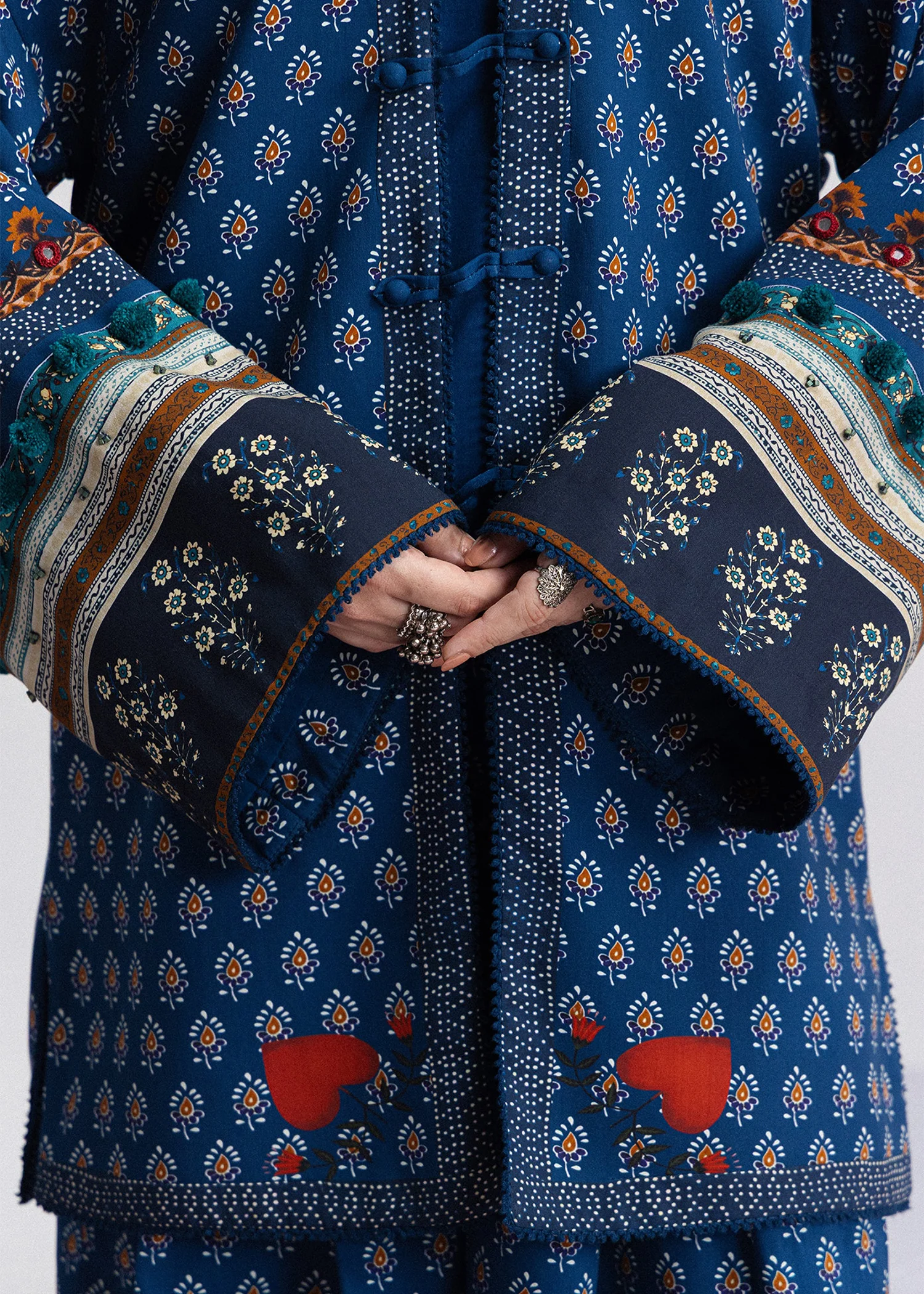 linen Unstitched in Blue - view 3