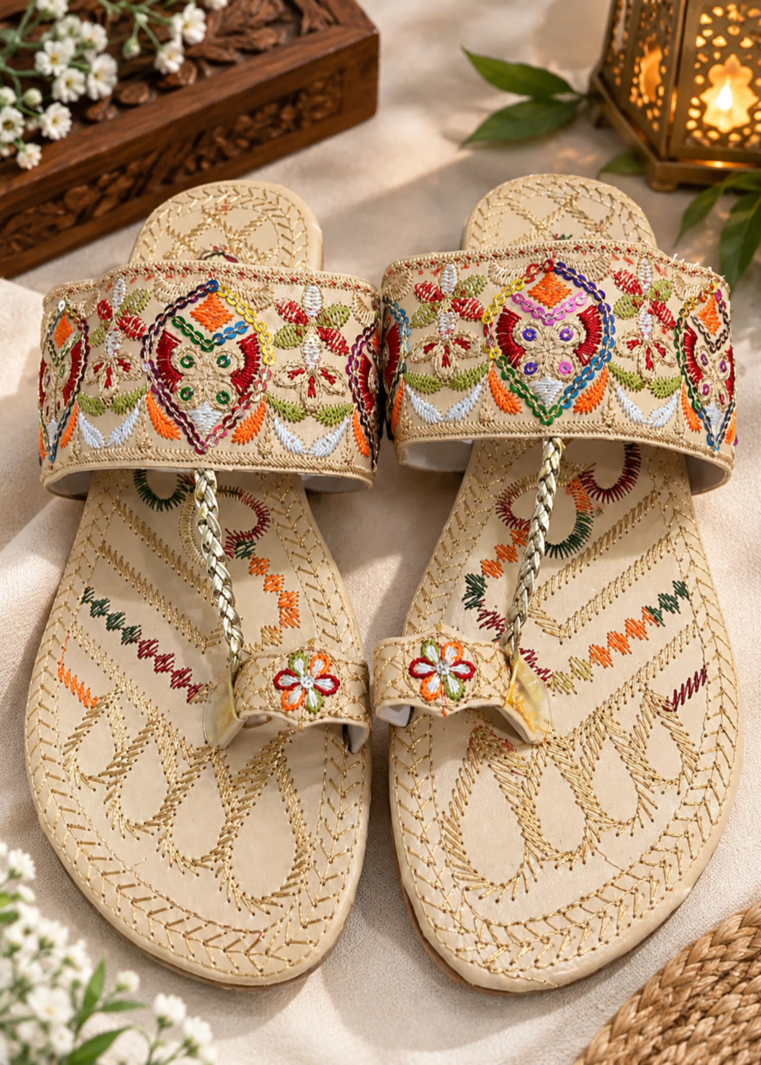 Kolapuri in Multi by - High Quality Women Kolapuri SBG4167