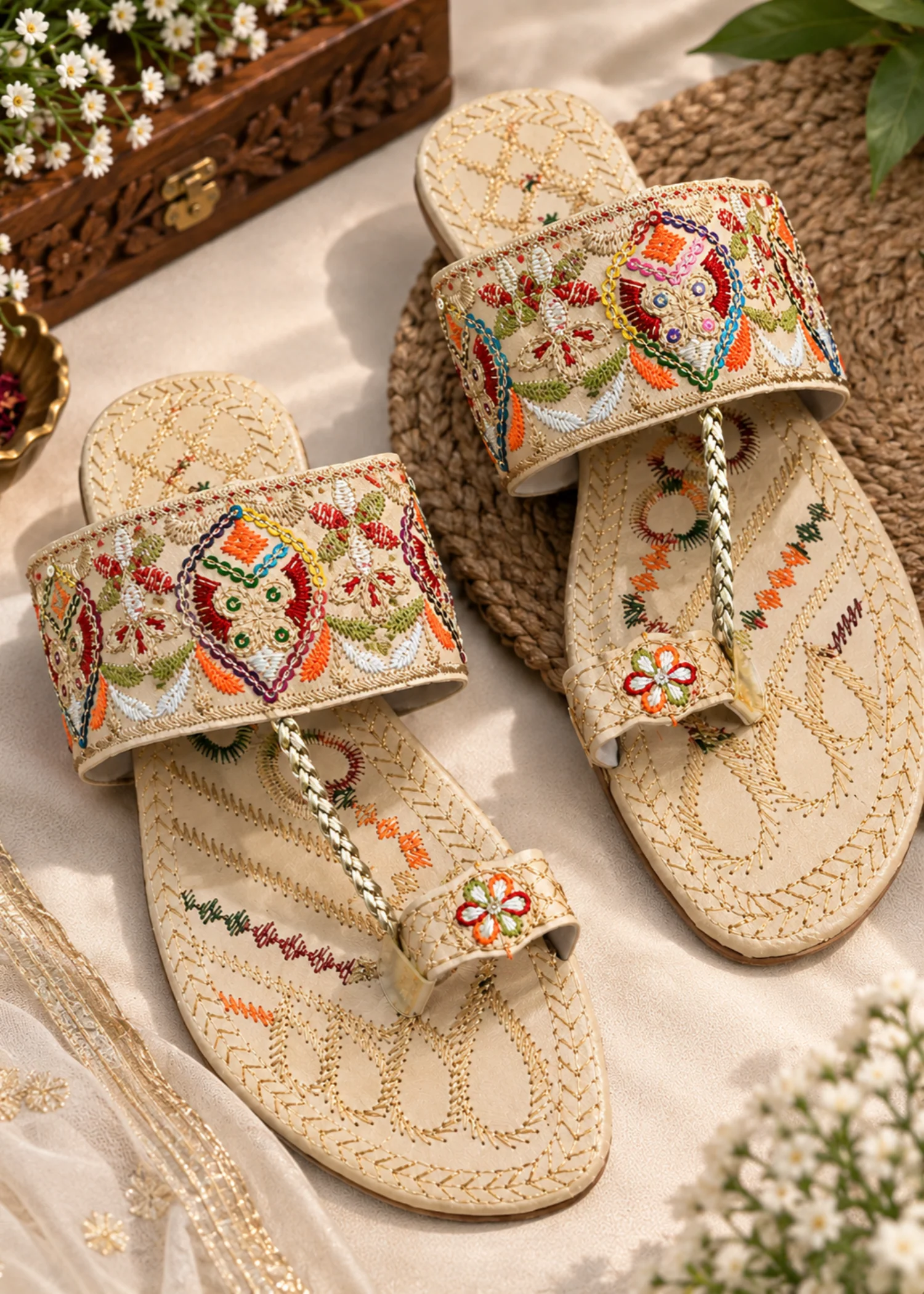 Kolapuri in Multi by - High Quality Women Kolapuri SBG4167 - view 2