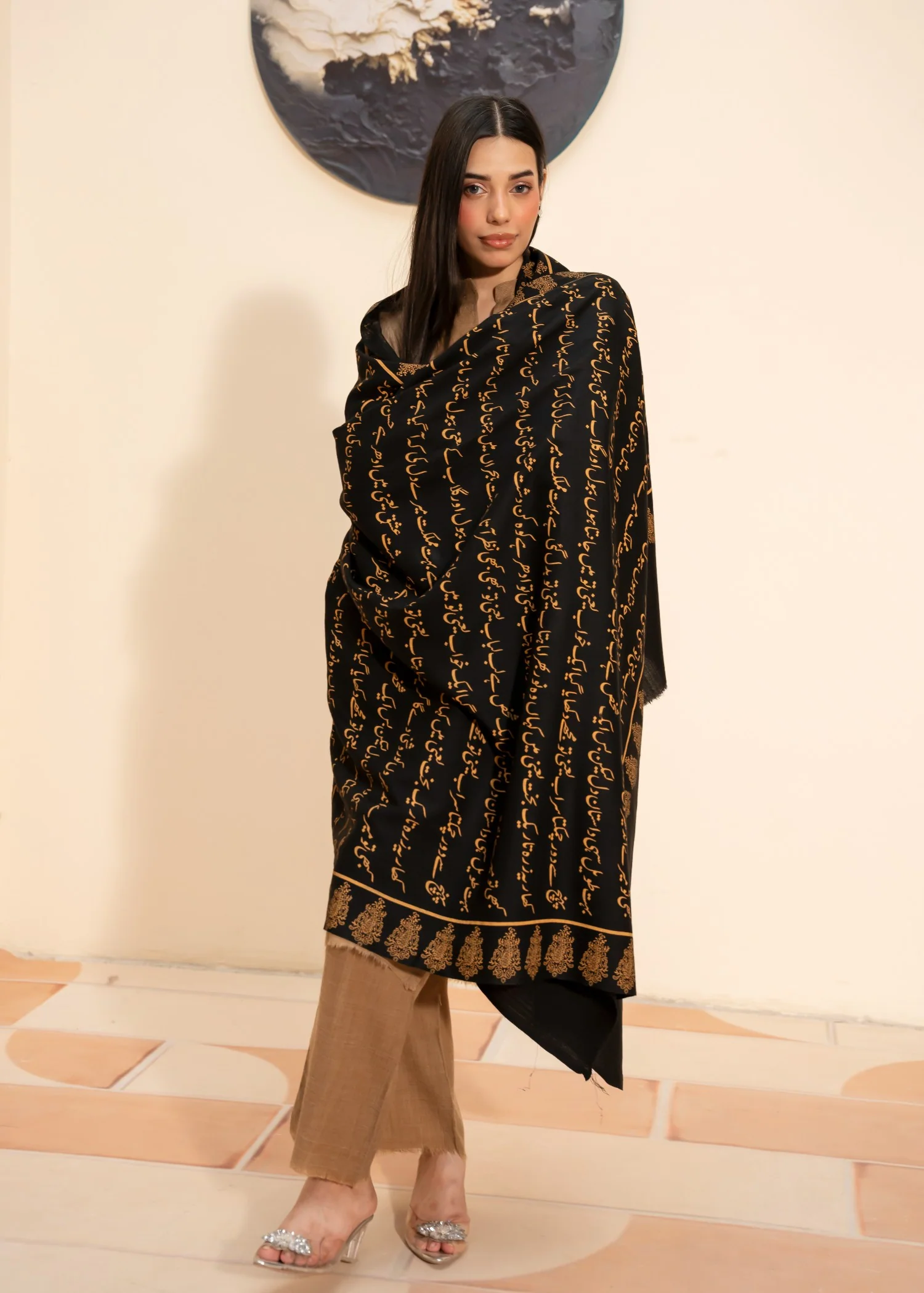Shawl in Black Color by - Trendy Women Shawl RDV4936 - view 6