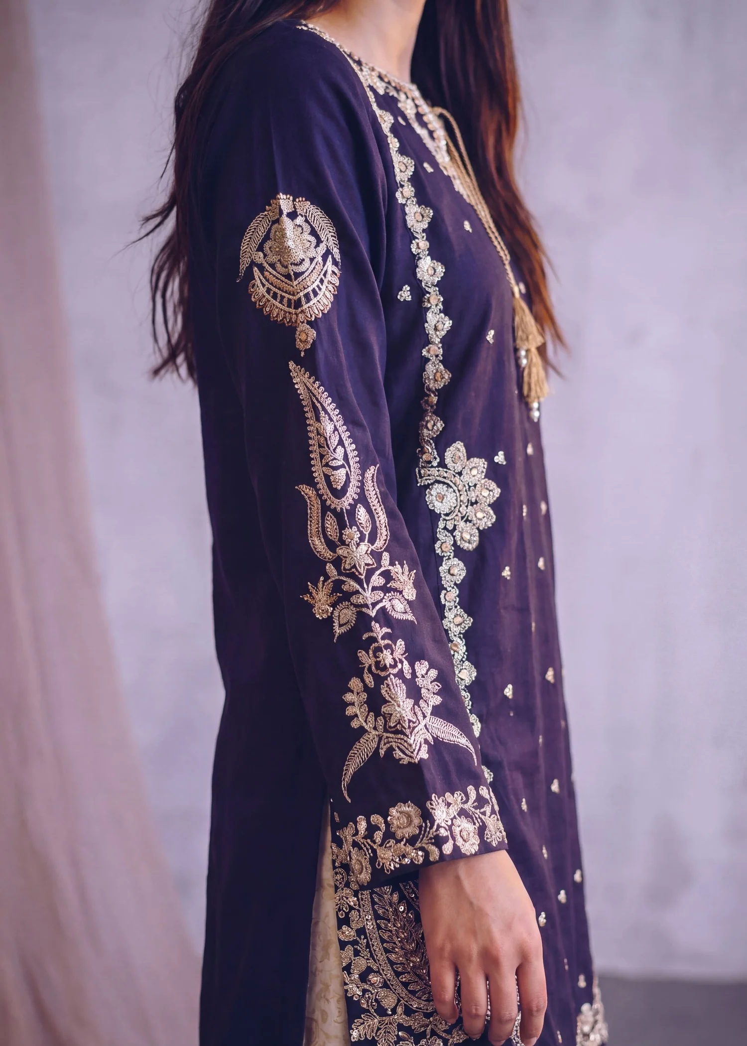 cotton Sharara in Navy blue - view 4