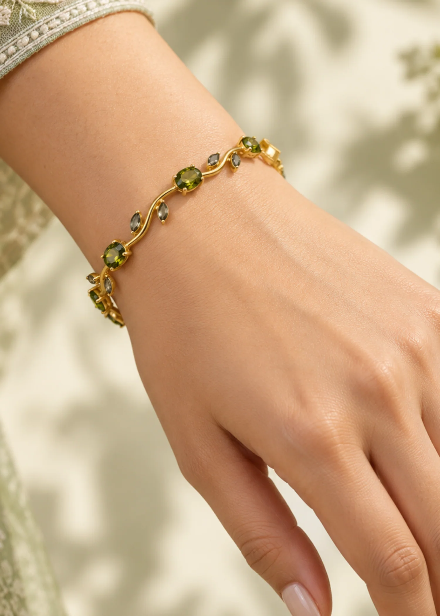 Bracelet in Olive green Color by - Trendy Women Bracelet OQU8602 - view 3