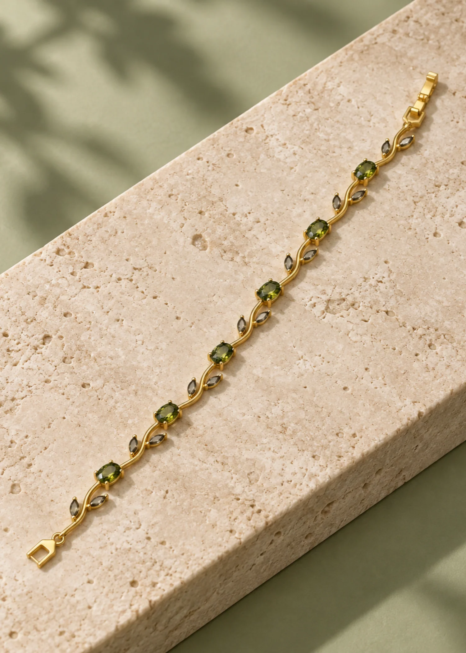 Bracelet in Olive green Color by - Trendy Women Bracelet OQU8602 - charm bracelet pandora at ShoplyHub