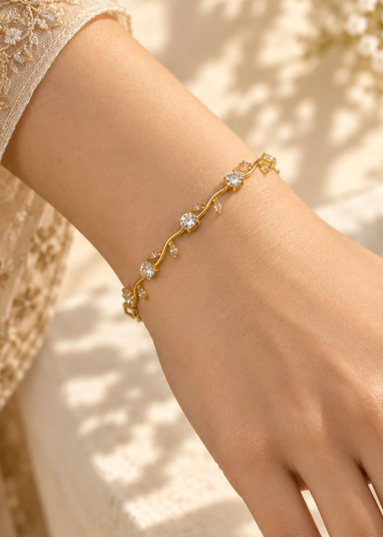 Bracelet in White Color by - Trendy Women Bracelet KYU8154 - view 3