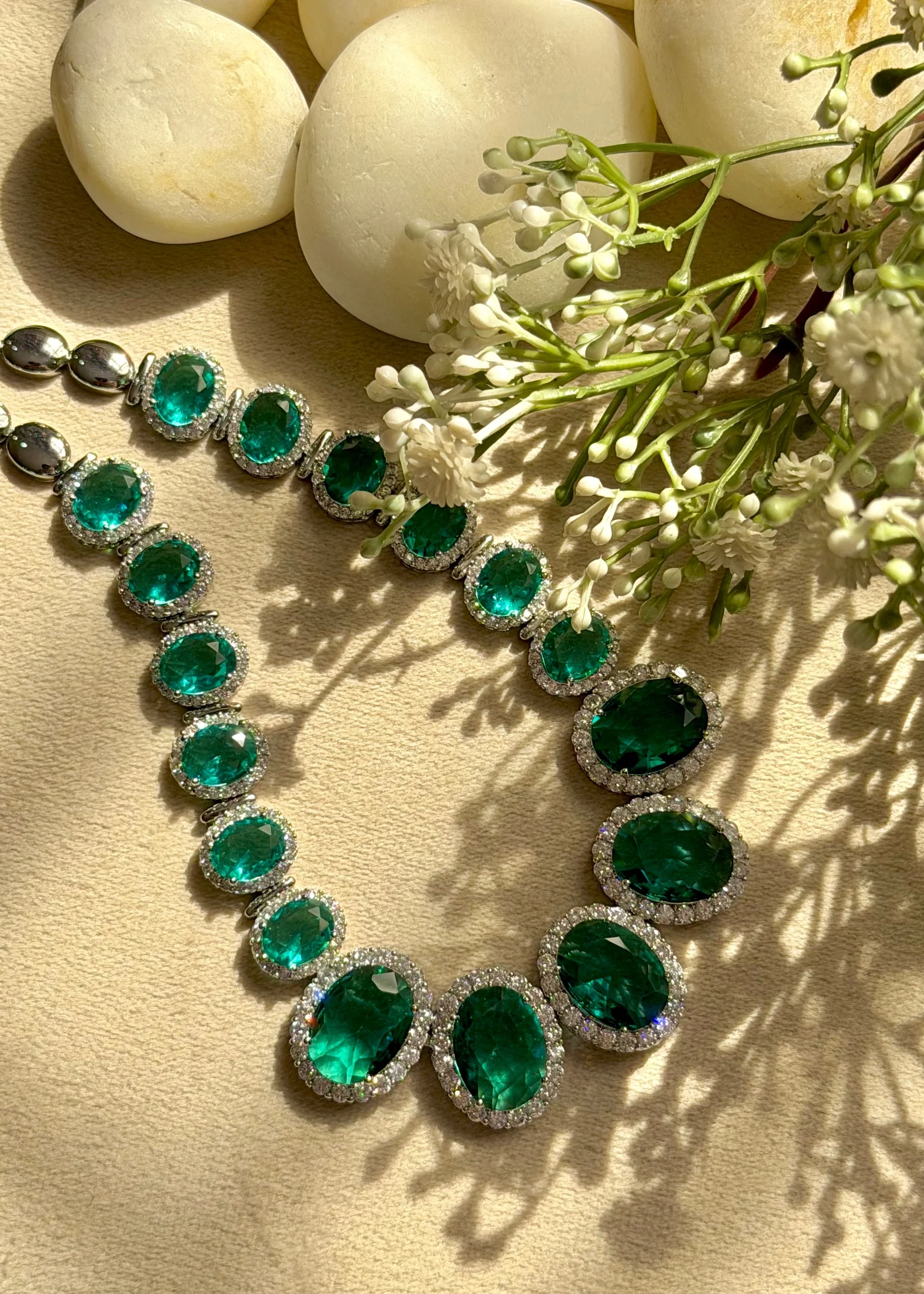 Jewelry Set in Teal Color by - Trendy Women Jewelry Set MMK2362 - jewelry sets for women at ShoplyHub