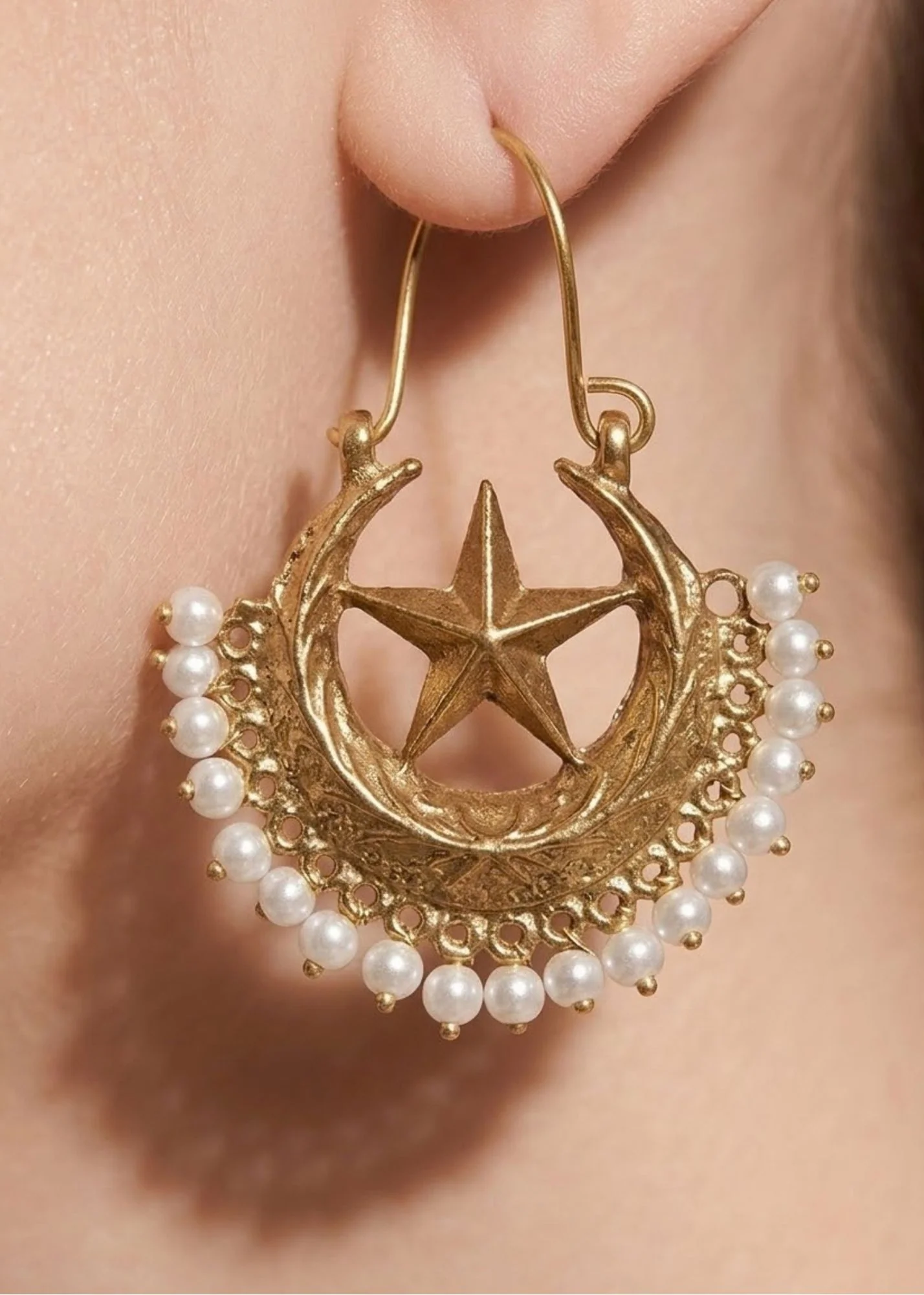 Earrings in Gold Color by - Trendy Women Earrings JOR9889