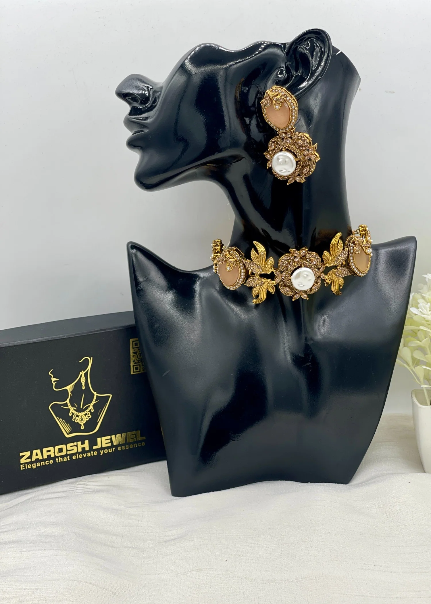 Choker in Champagne Color by - Trendy Women Choker MMU7527 - view 3