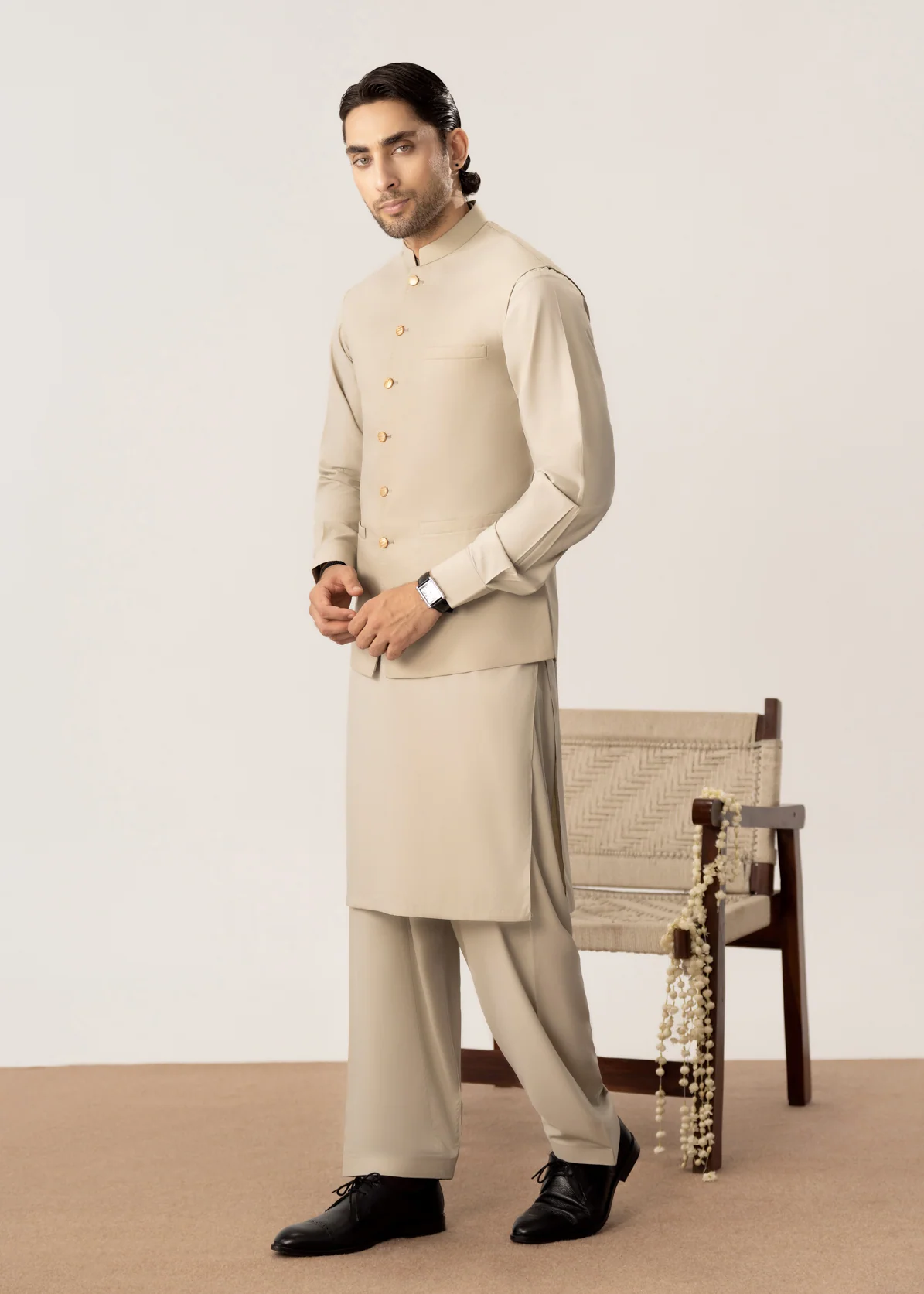 suiting Waistcoat in Beige