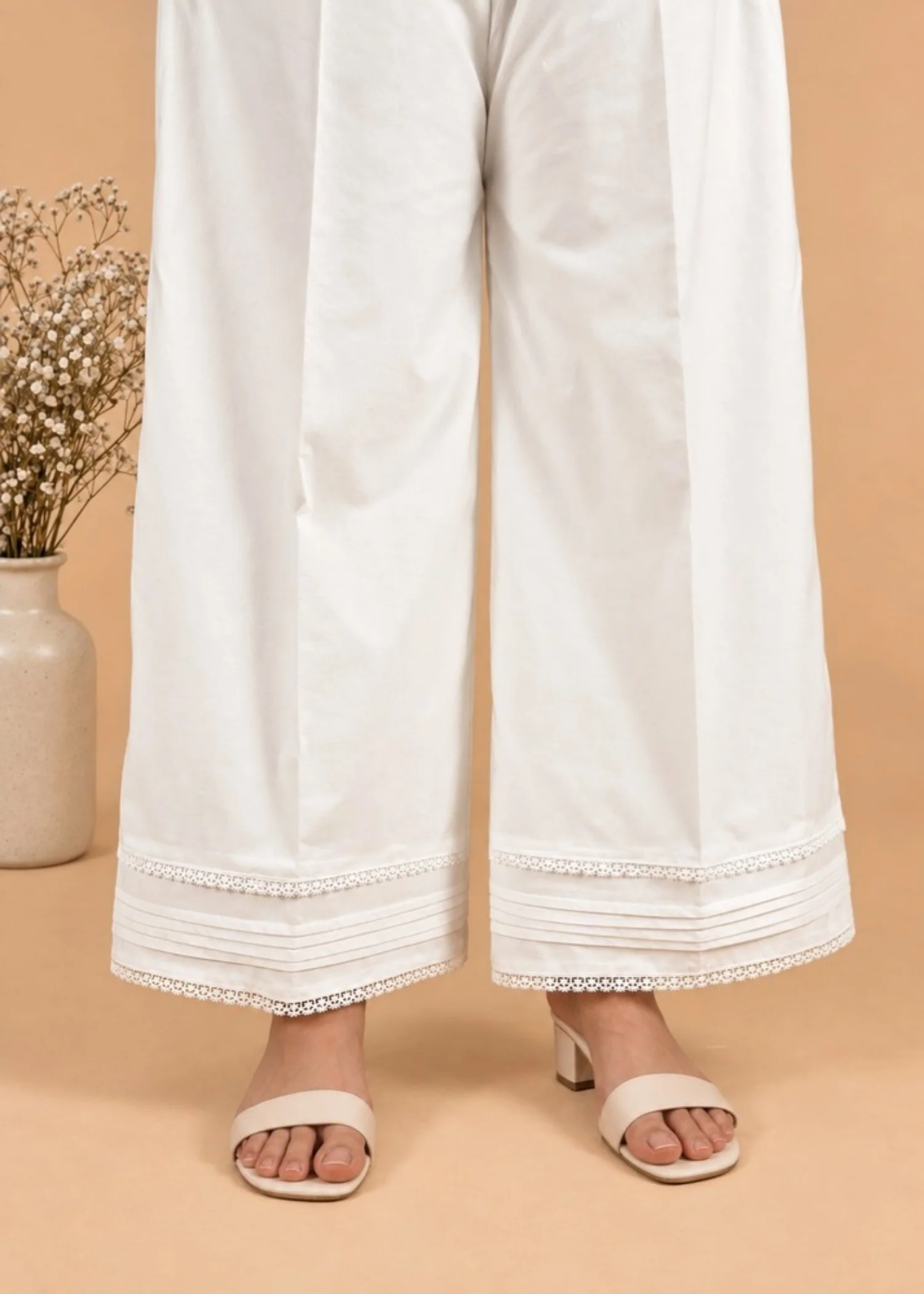 cotton Trousers in White - view 2