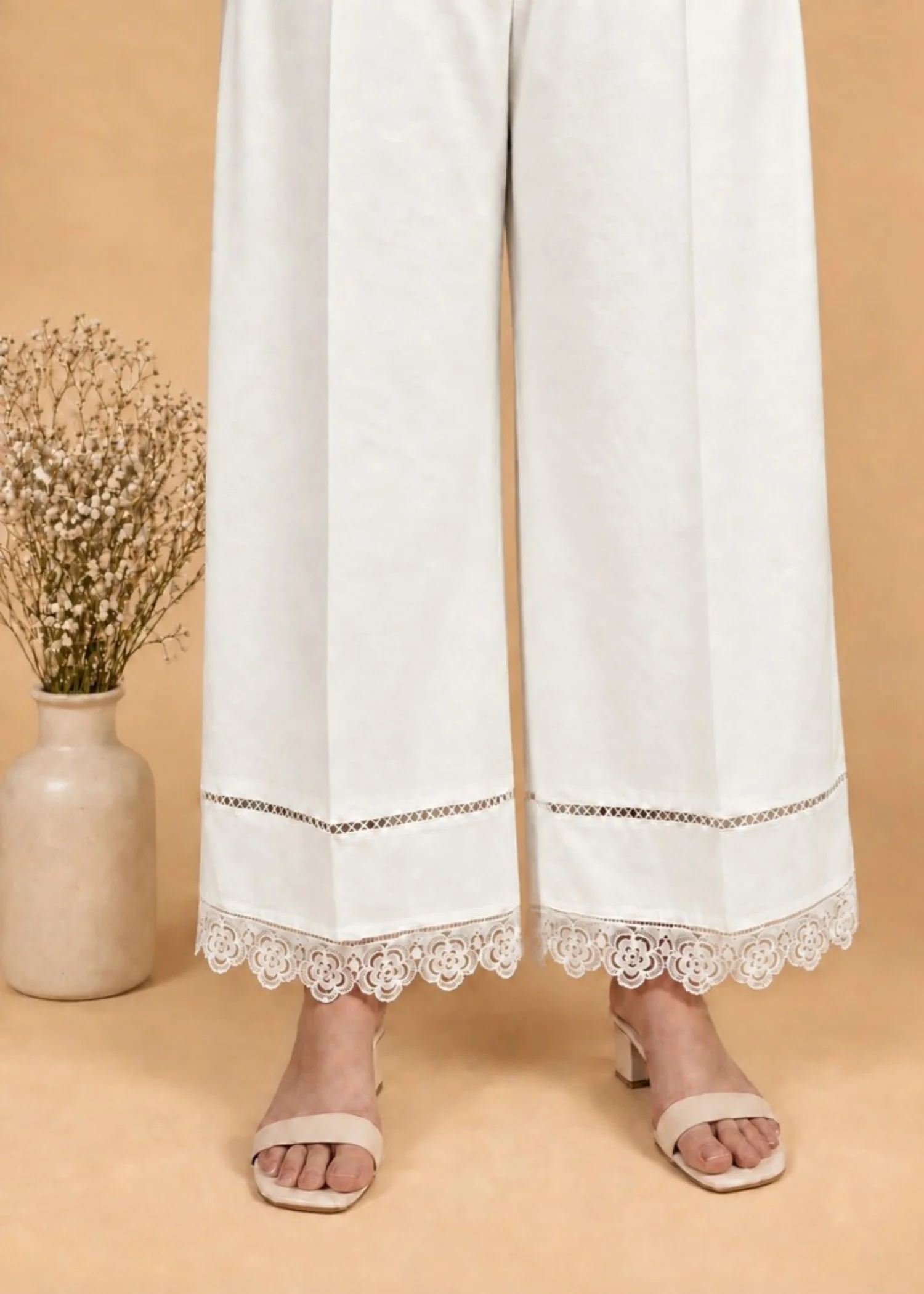 cotton Trousers in White