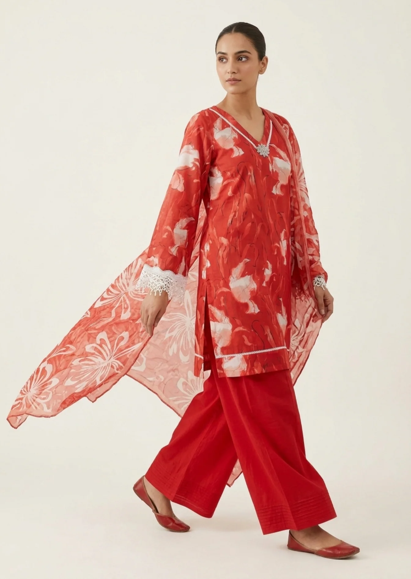 viscose Unstitched in Venetian red