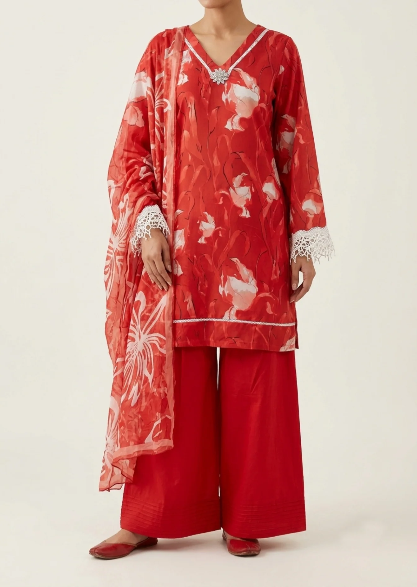 viscose Unstitched in Venetian red - view 2