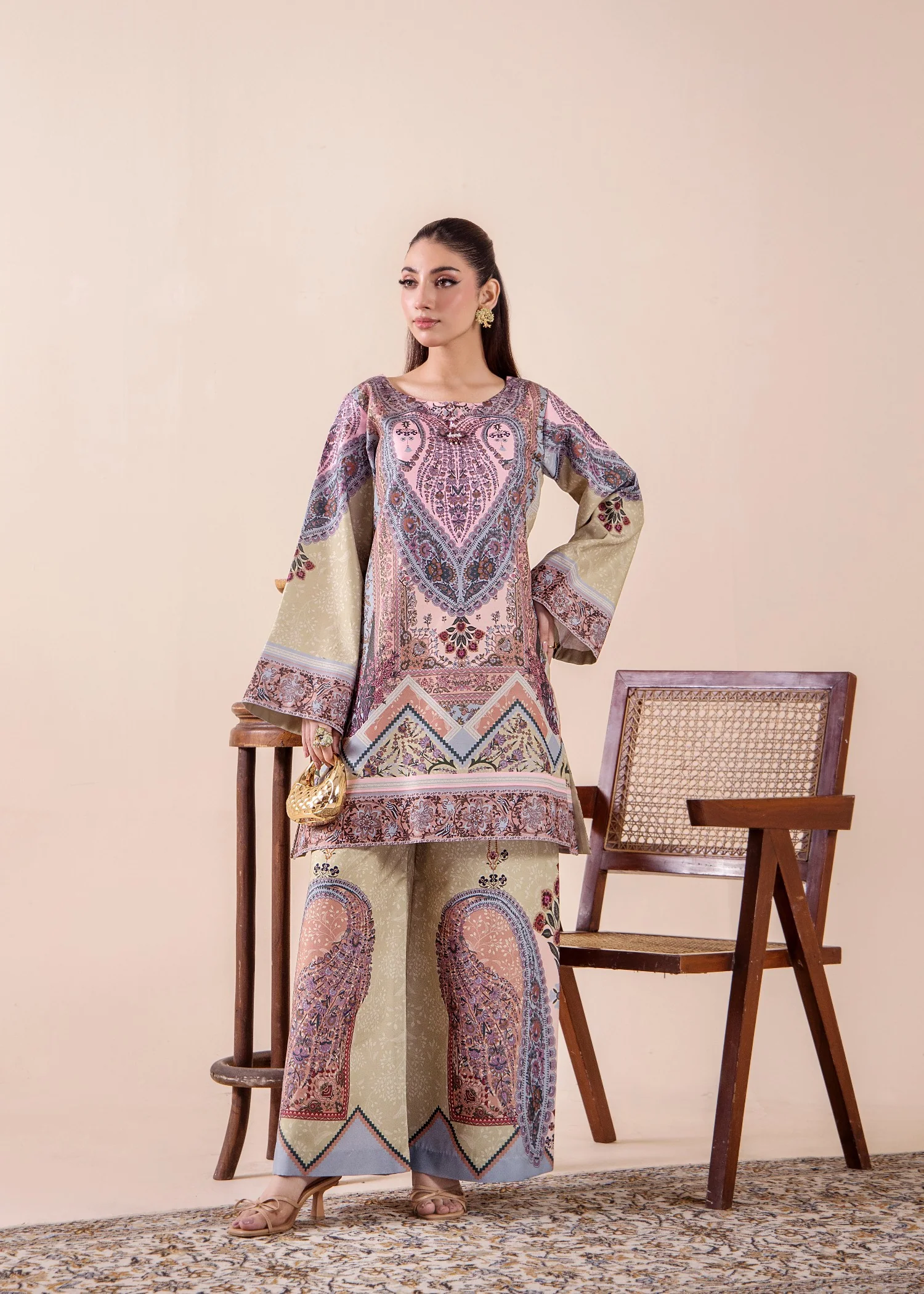 silk Co Ord Sets in Pink