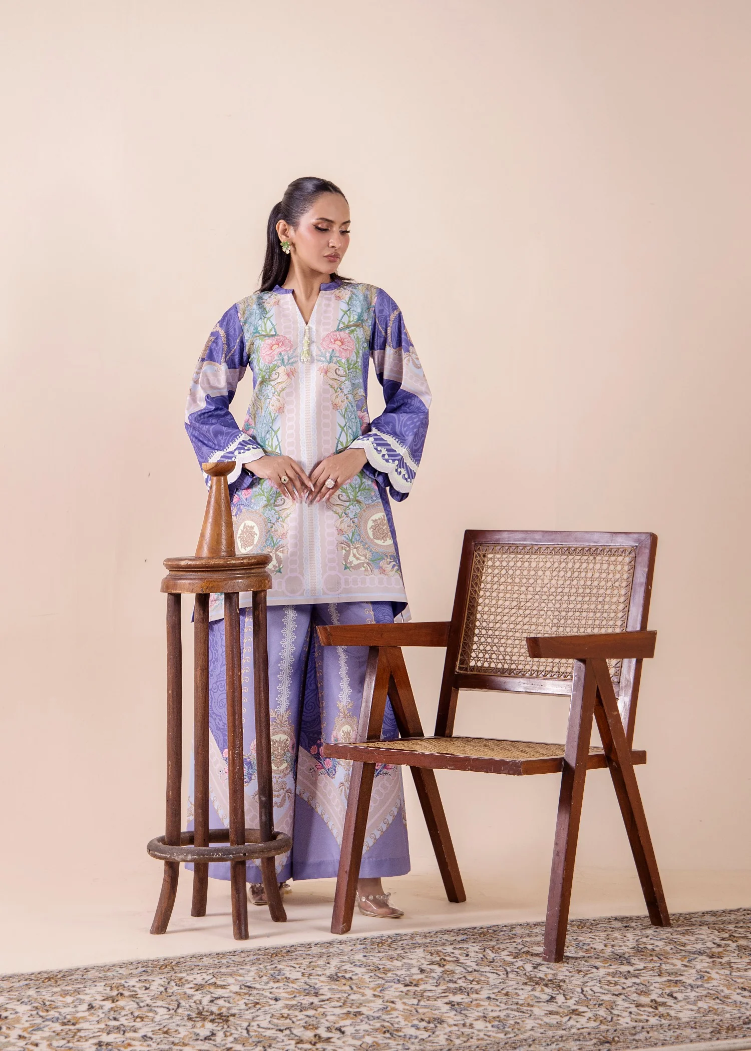 silk Co Ord Sets in Purple mountain majesty - view 5