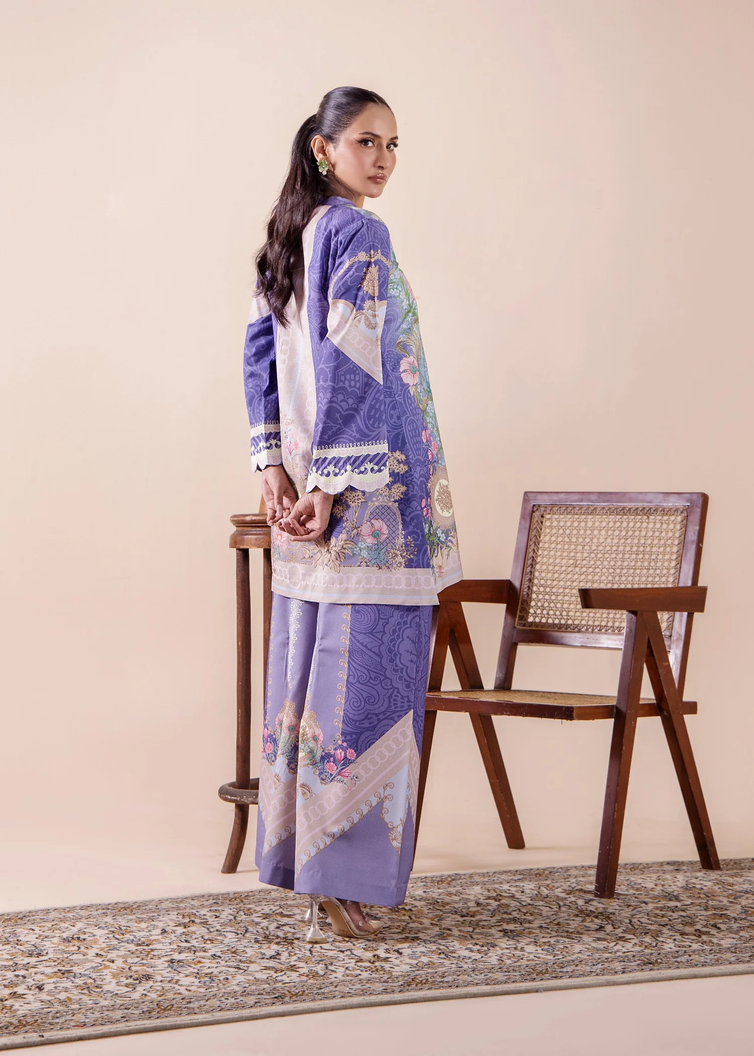 silk Co Ord Sets in Purple mountain majesty - view 3