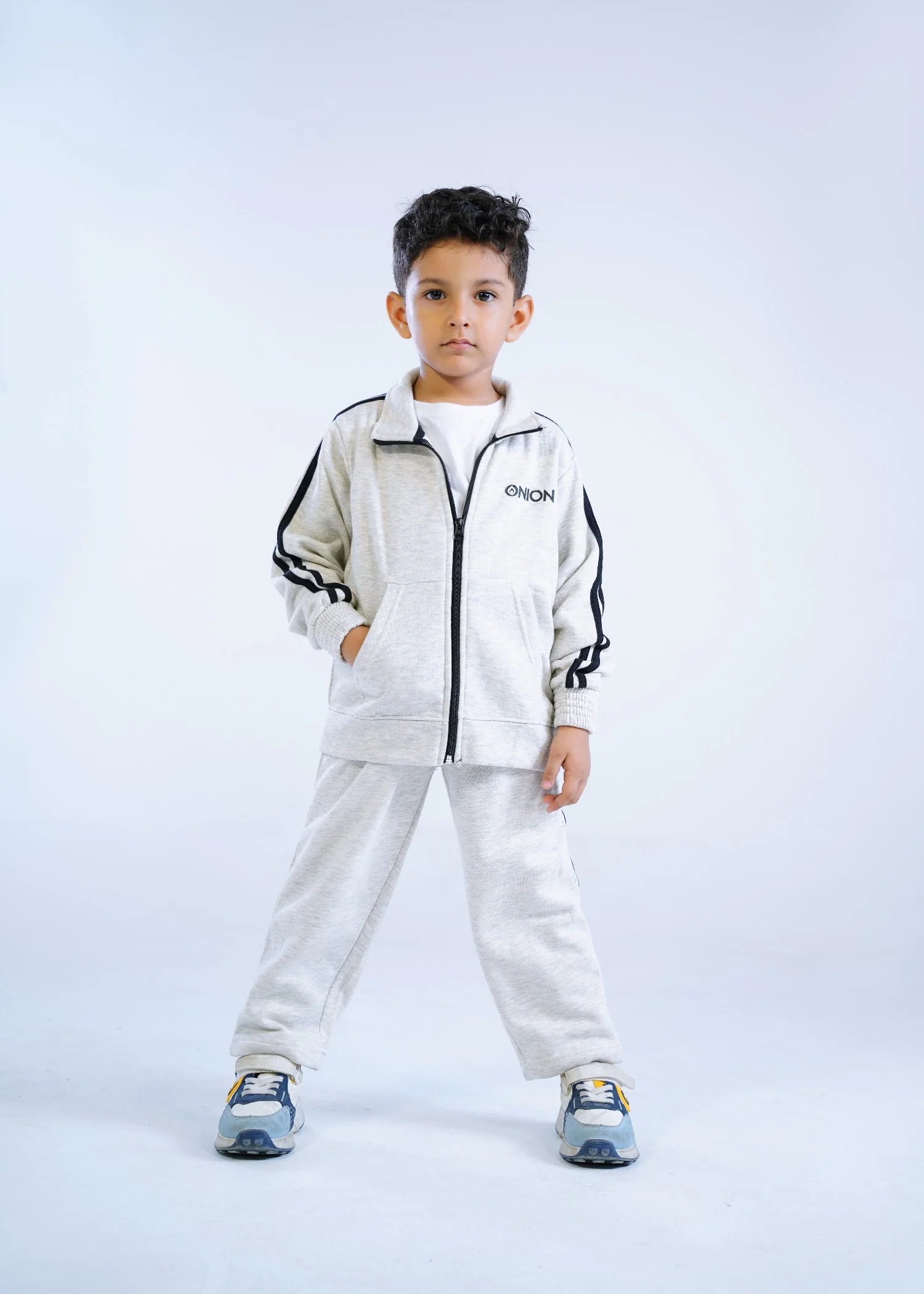 fleece Tracksuit in Grey - view 3