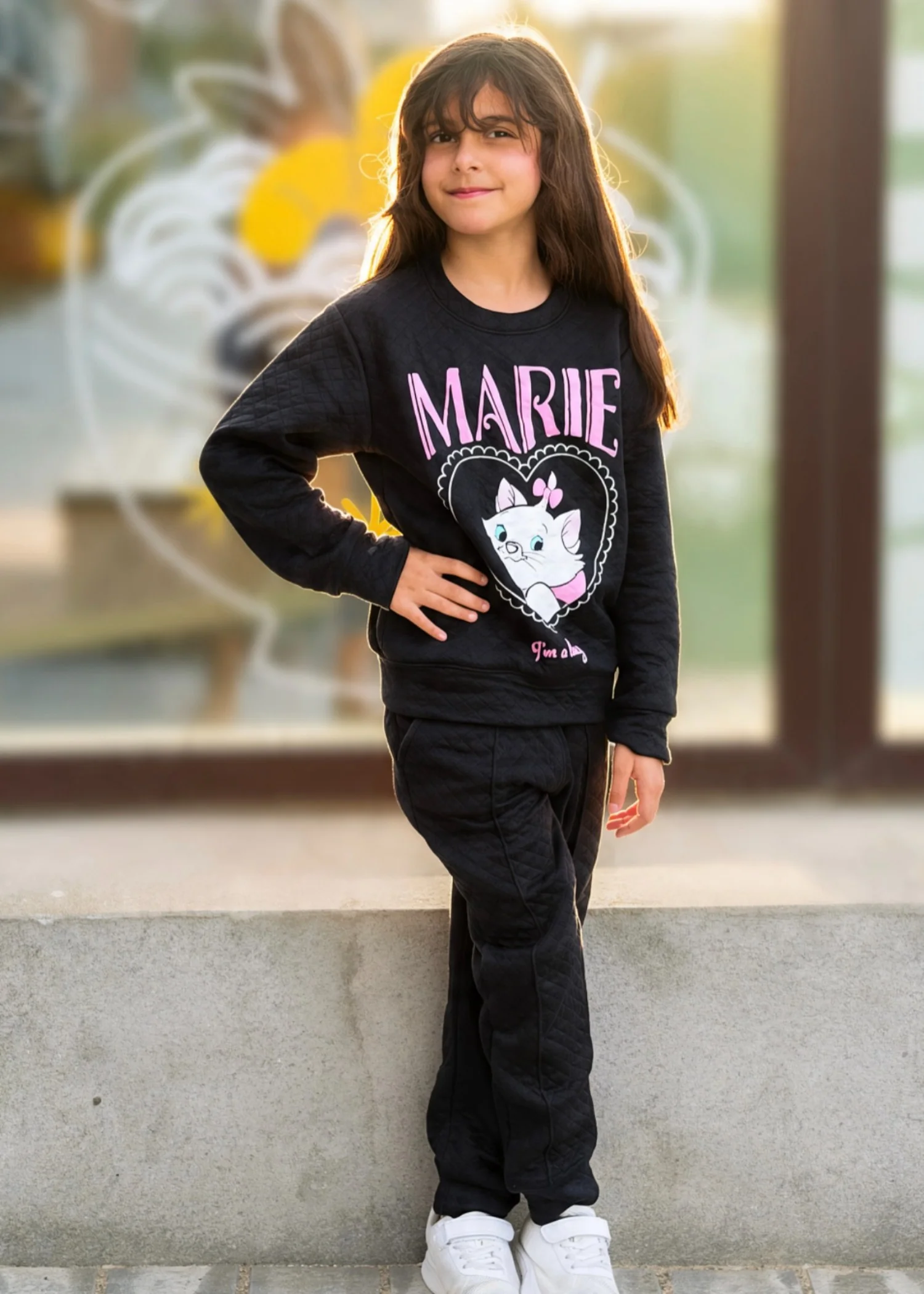 cotton Tracksuit in Black
