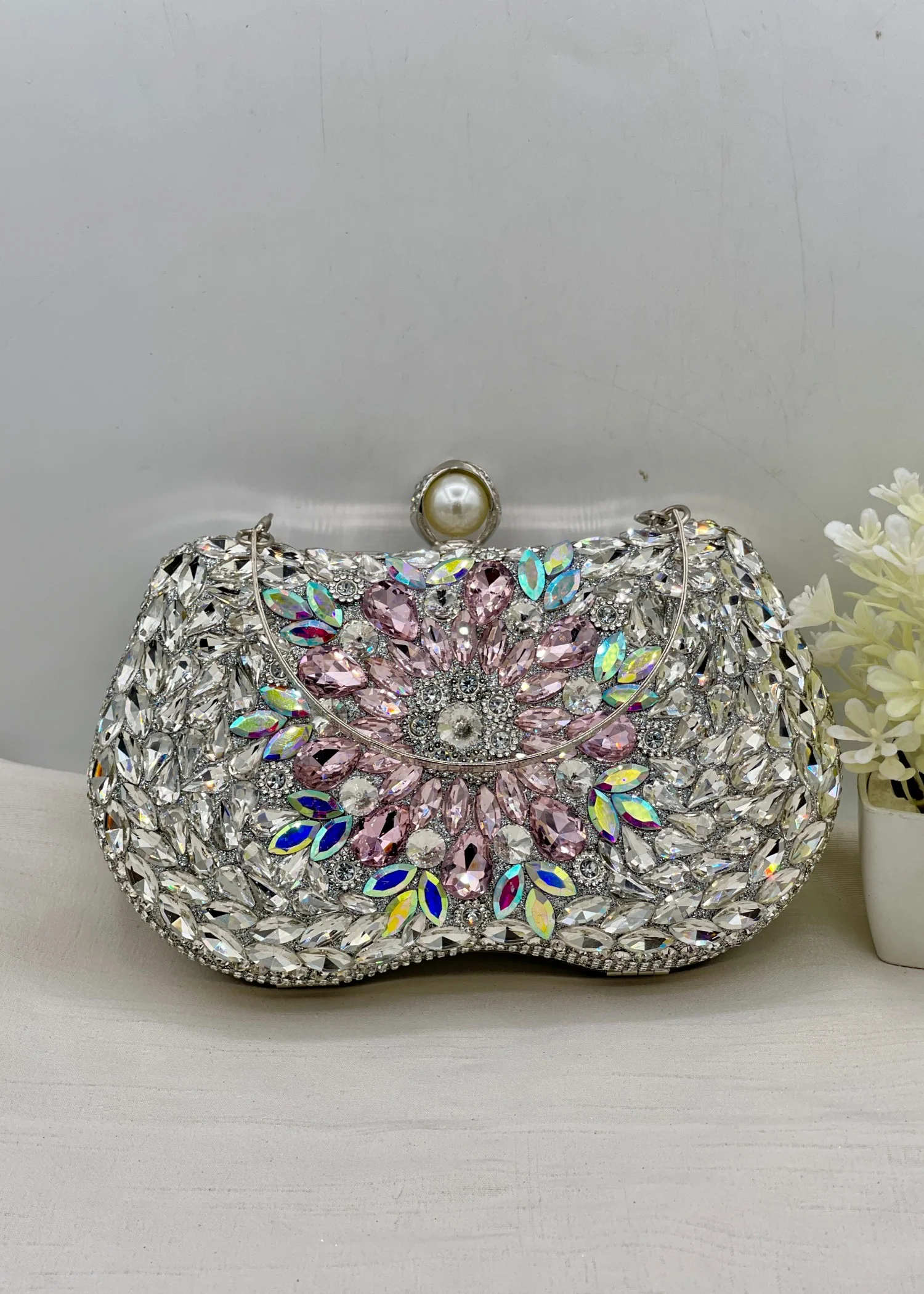 Clutch in Silver Color by - Trendy Women Clutch TJK2536 - view 2