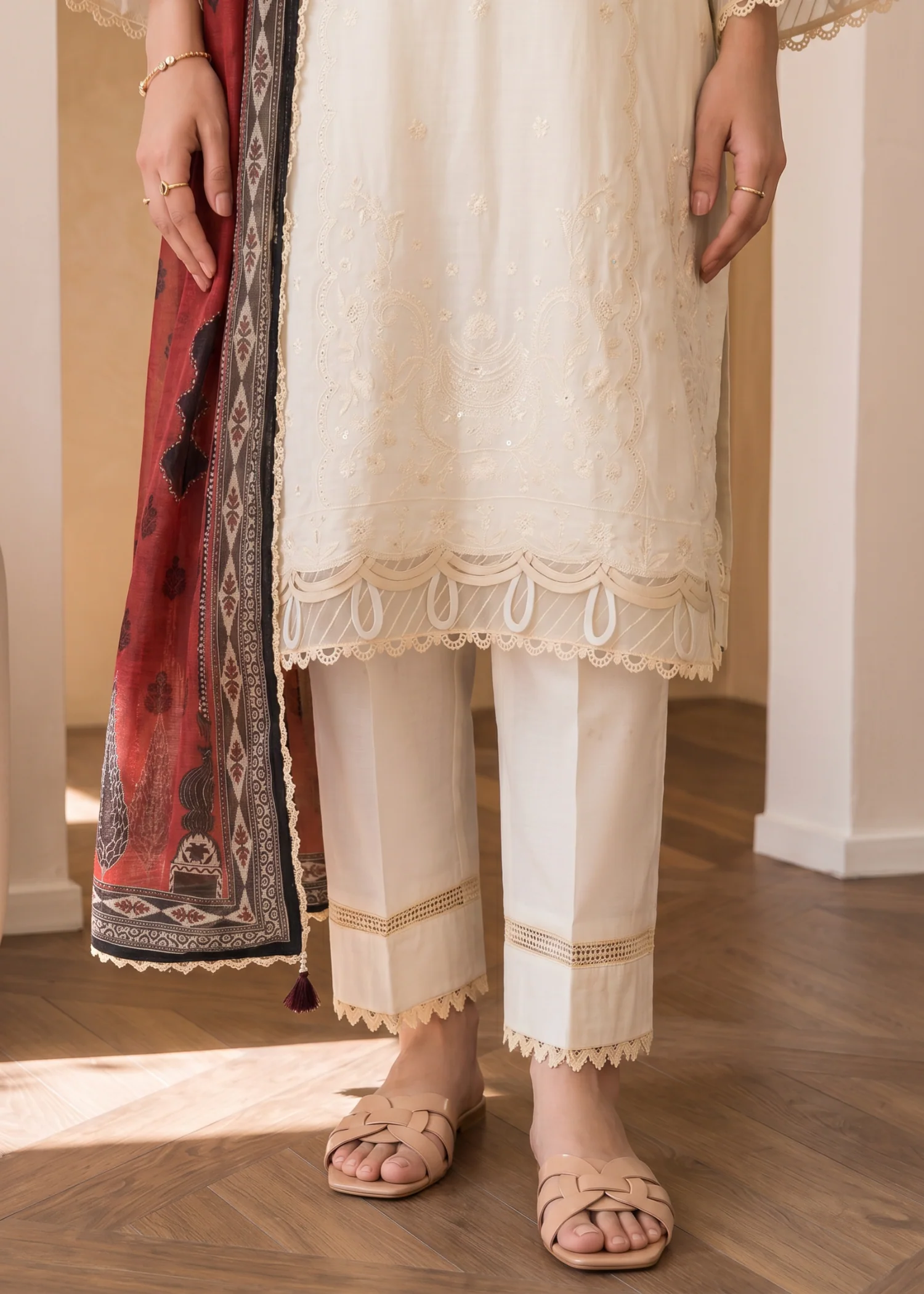 cotton Unstitched in White - view 4
