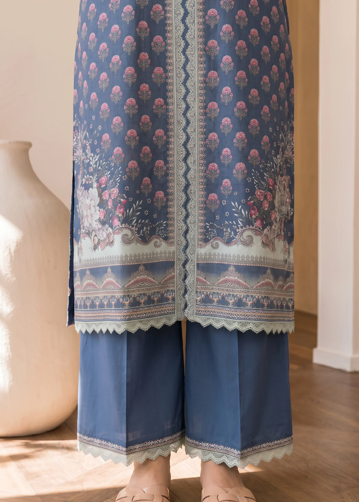 cotton Unstitched in Blue - view 3