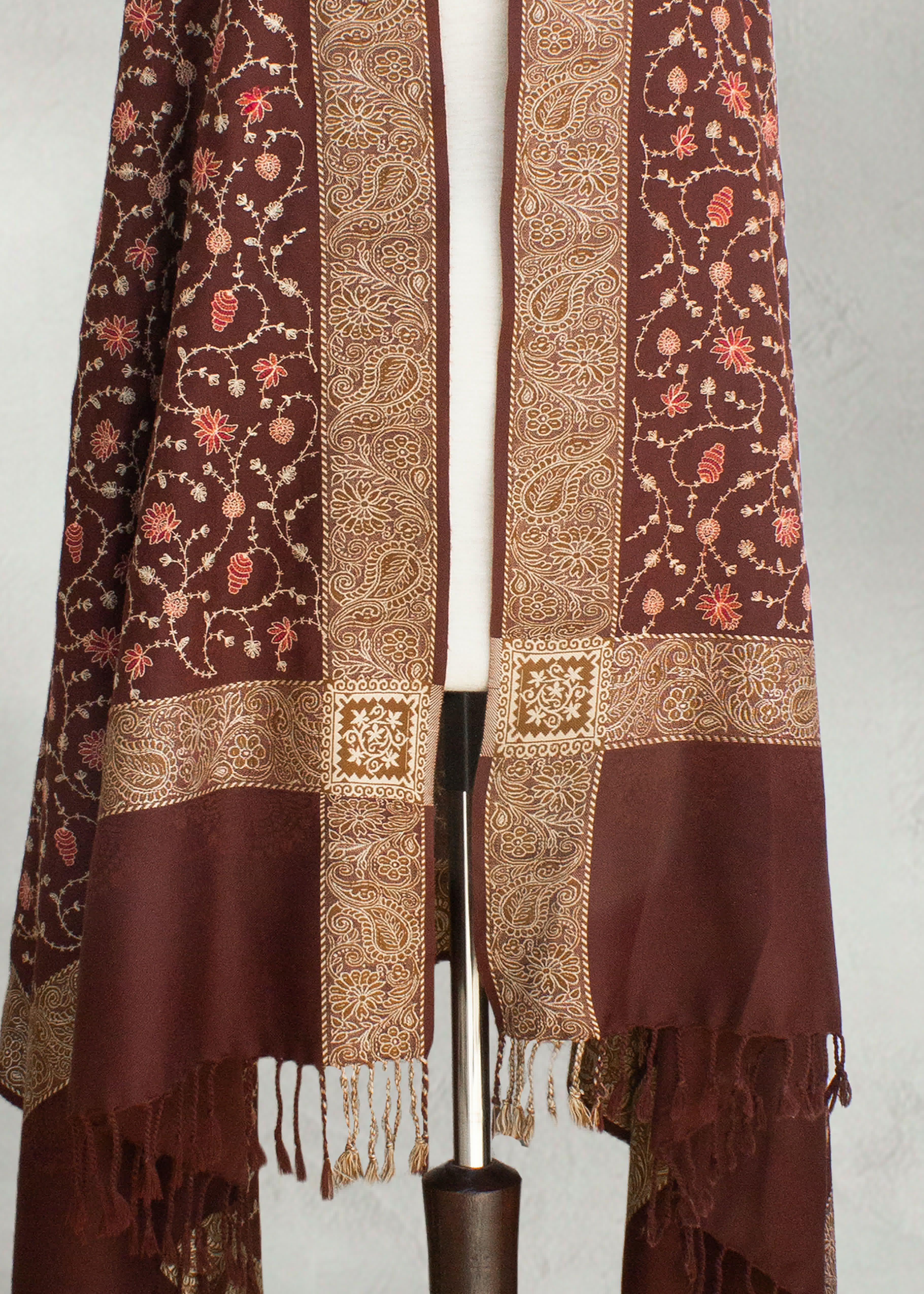 Shawl in Chocolate brown Color by - Trendy Women Shawl HAK1477 - view 3