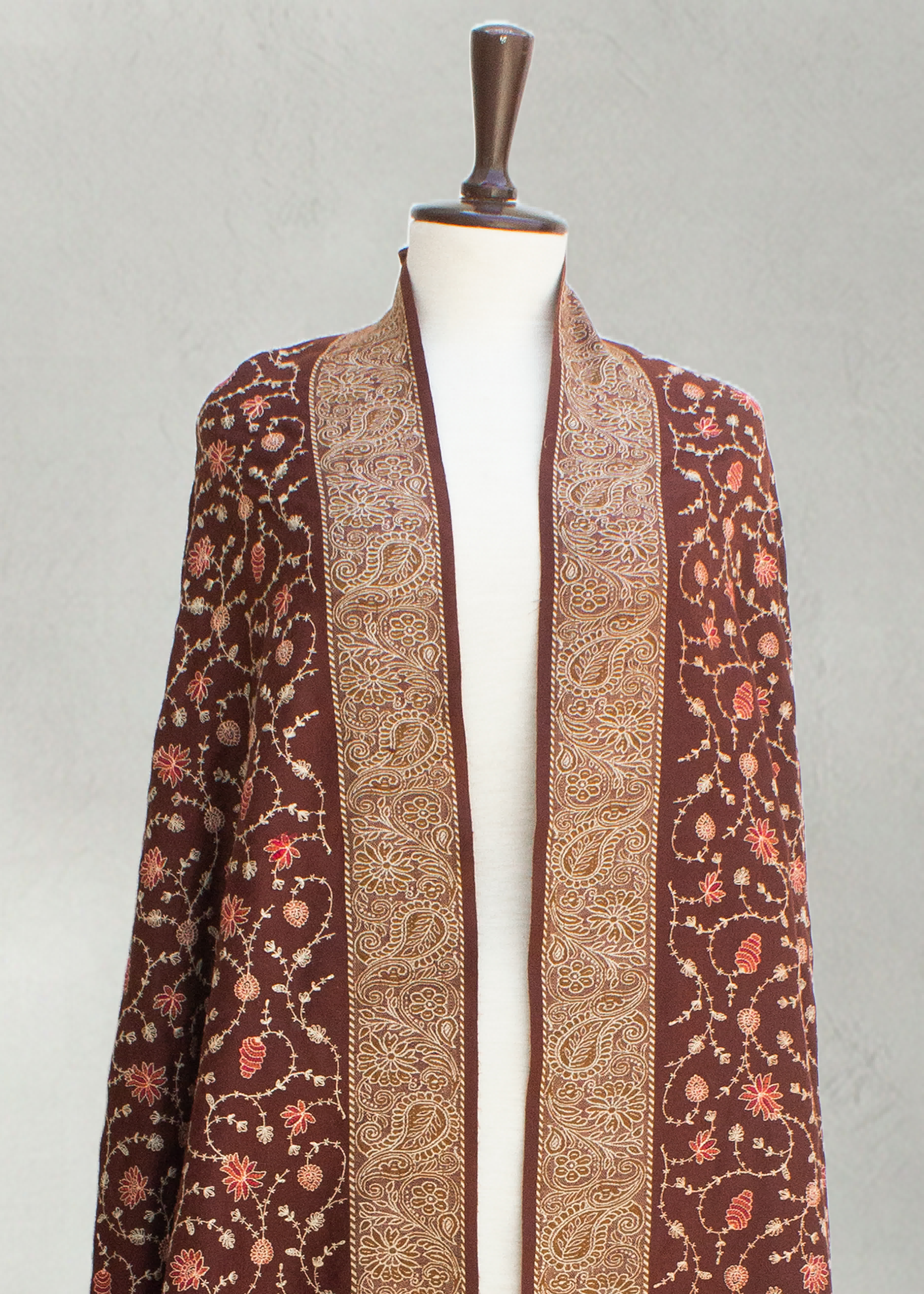 Shawl in Chocolate brown Color by - Trendy Women Shawl HAK1477 - view 2