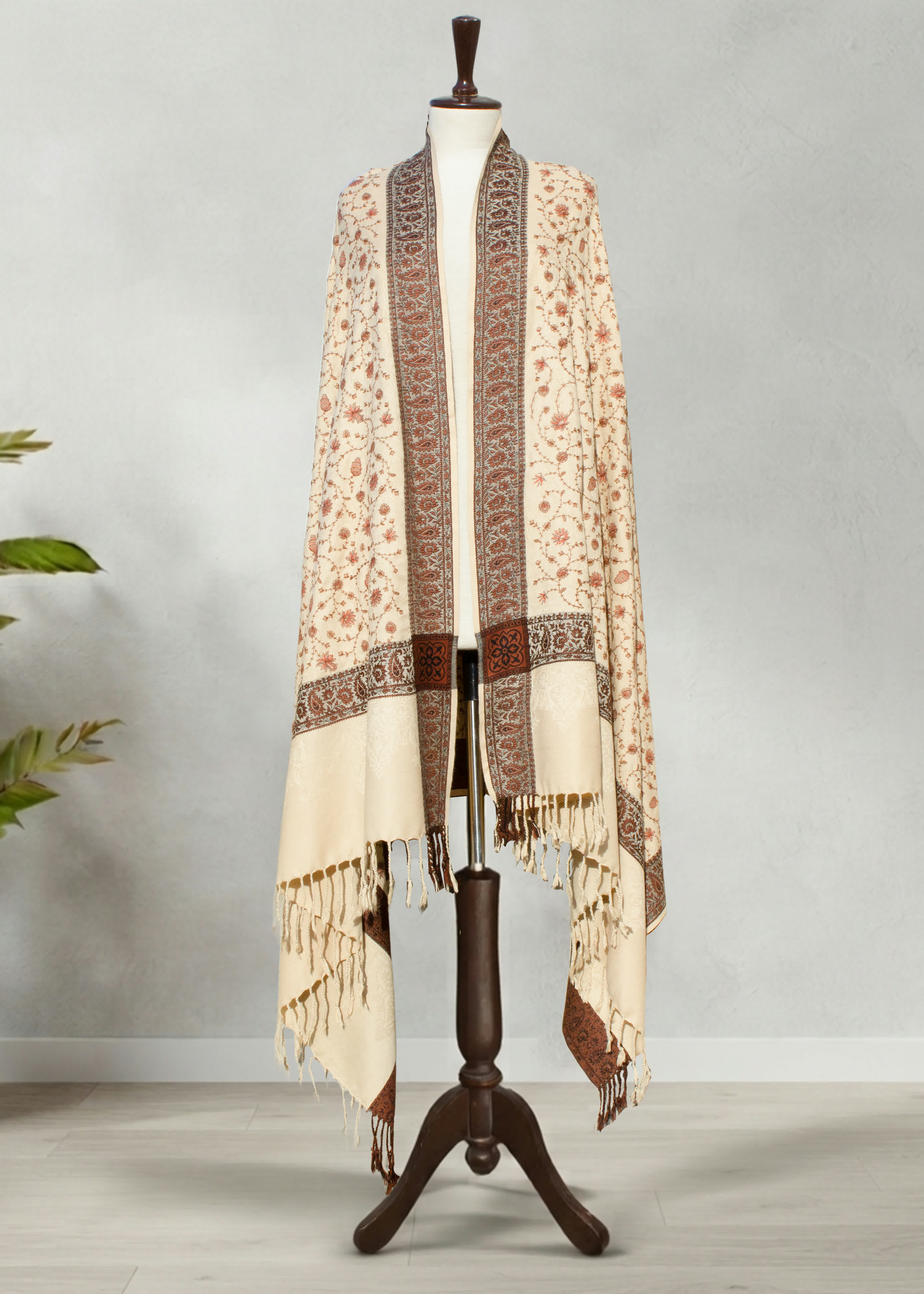 Shawl in Cream Color by - Trendy Women Shawl STZ4216