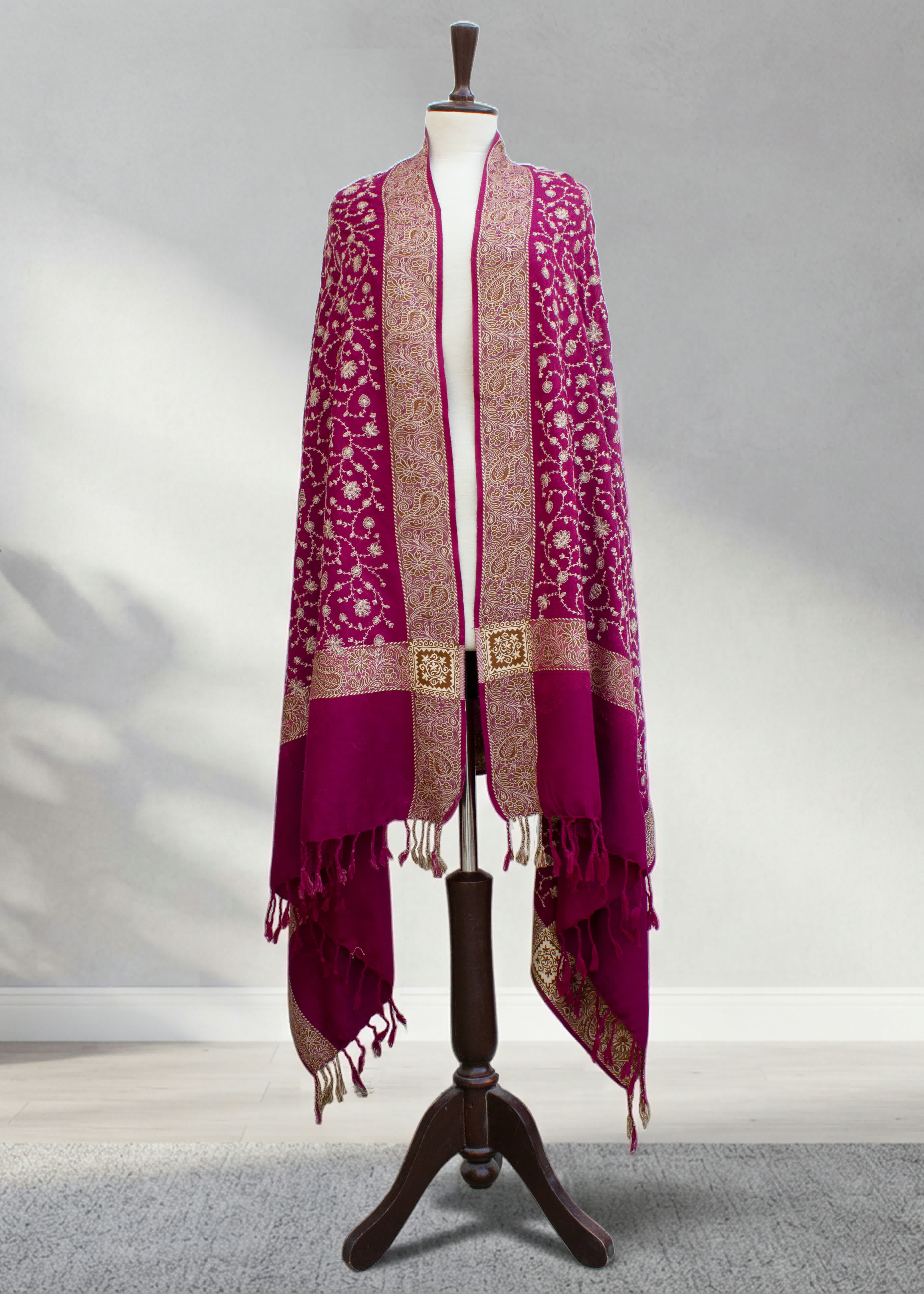 Shawl in Red violet Color by - Trendy Women Shawl IVO7111