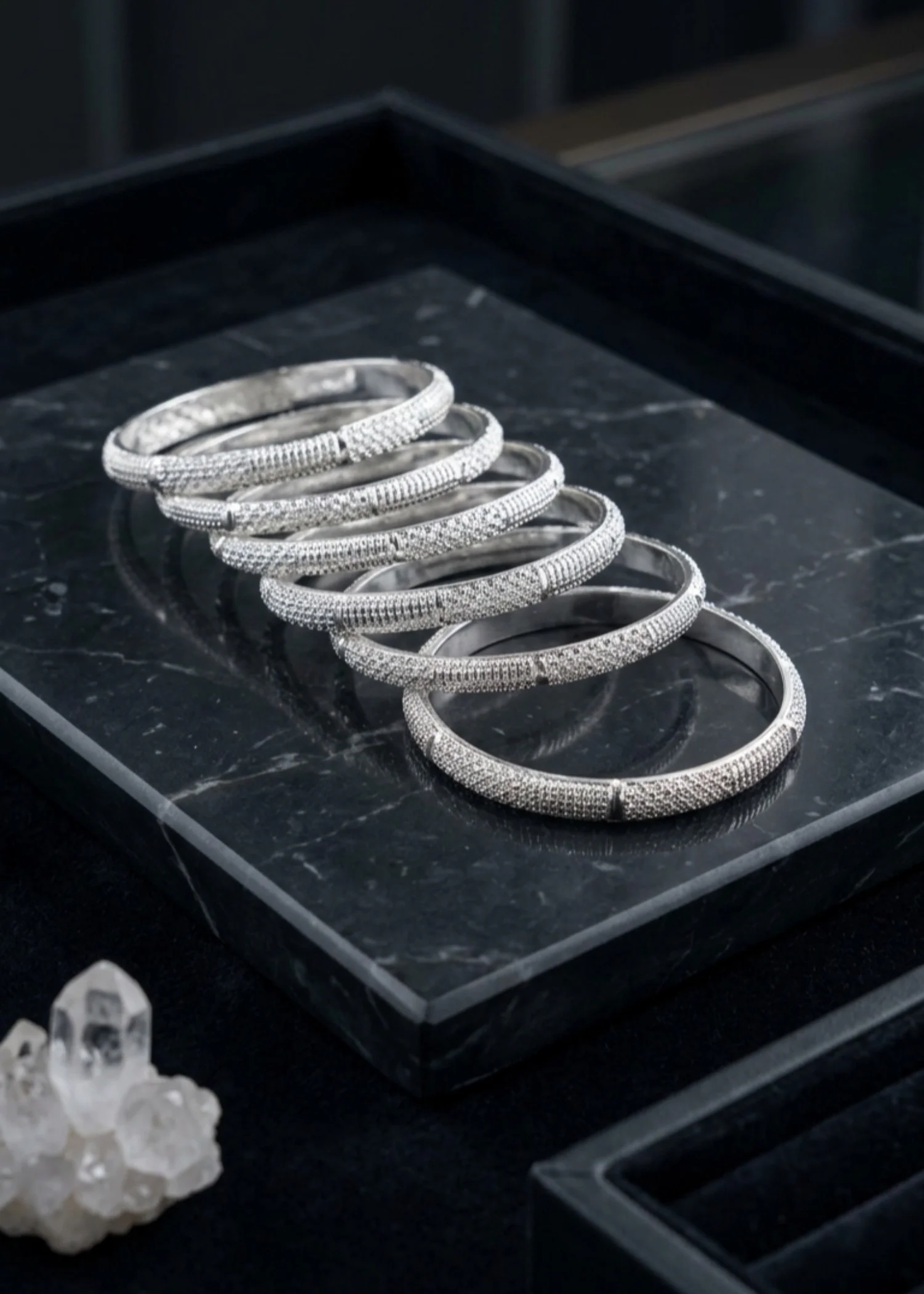 Bangles in Silver Color by - Trendy Women Bangles WNG8746